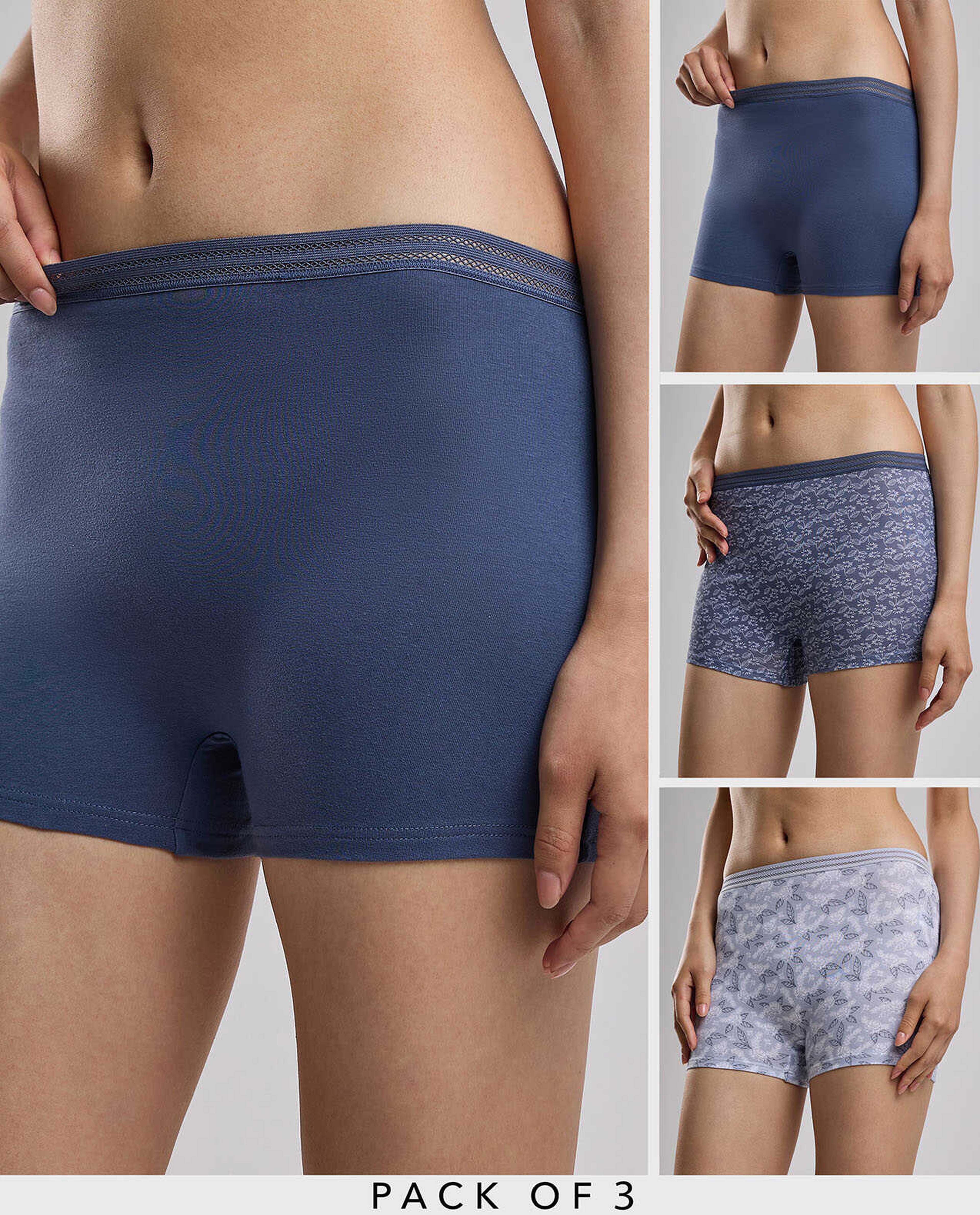 3 Pack Printed Boxer Briefs