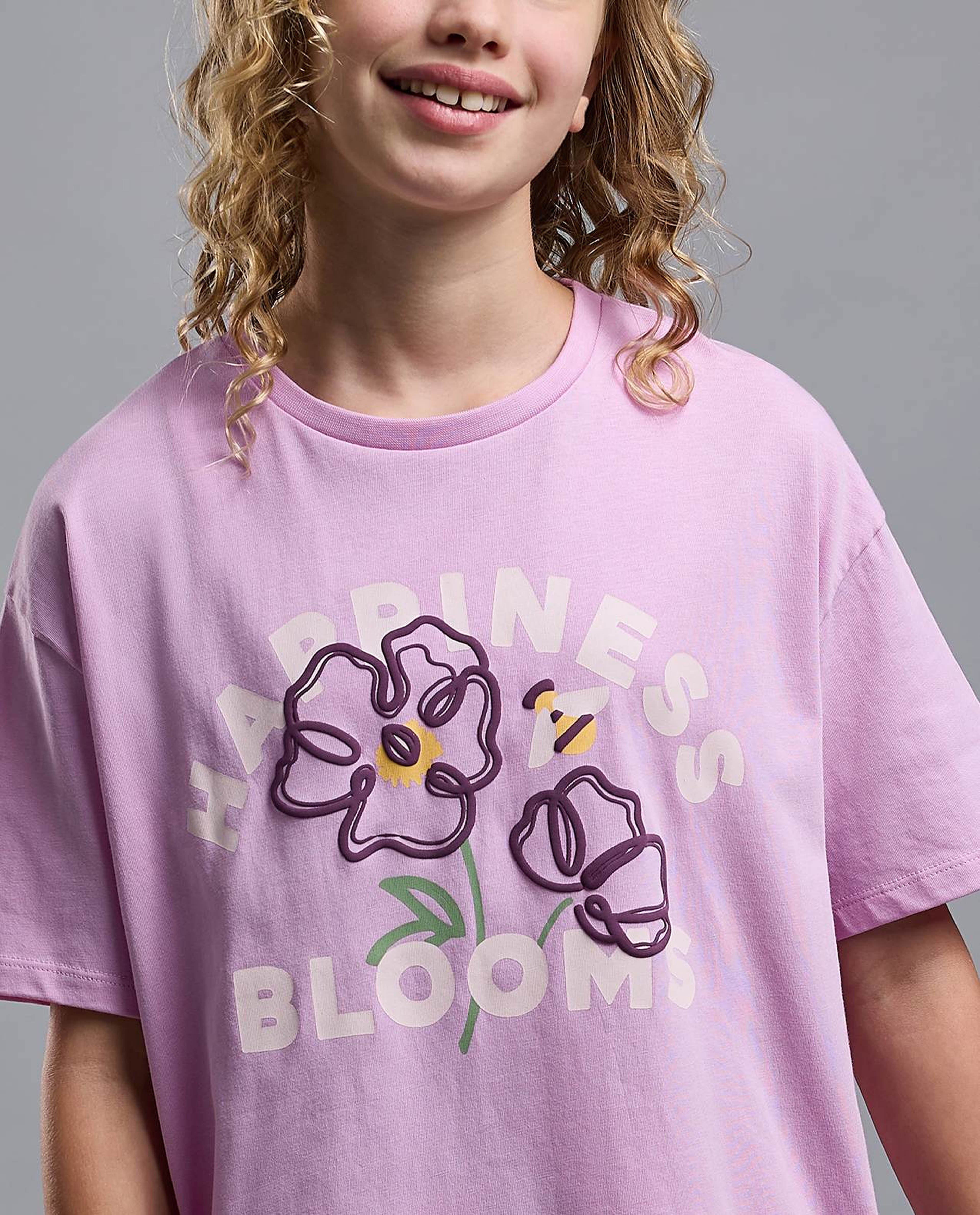 Printed T-Shirt with Crew Neck and Short Sleeves