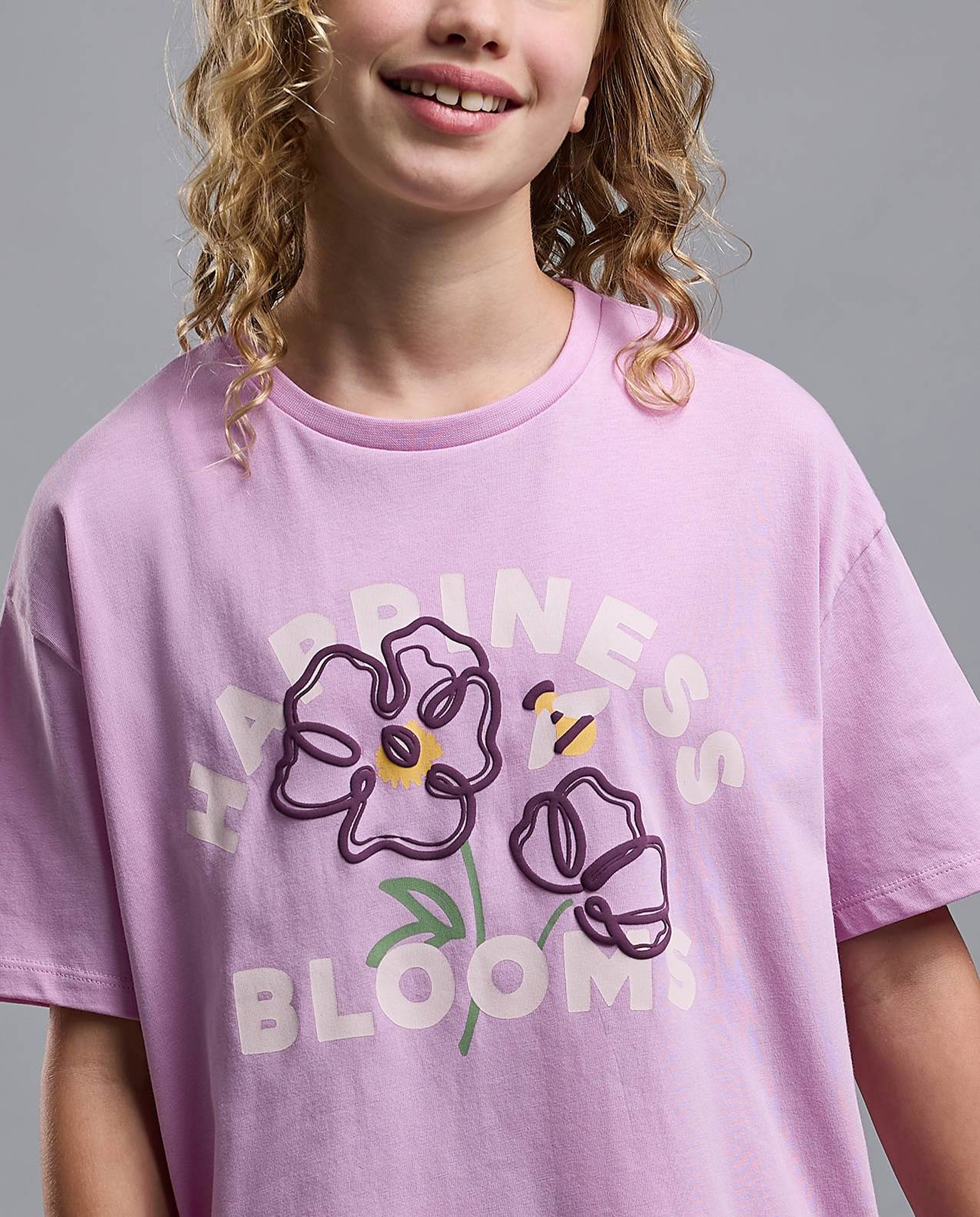 Printed T-Shirt with Crew Neck and Short Sleeves