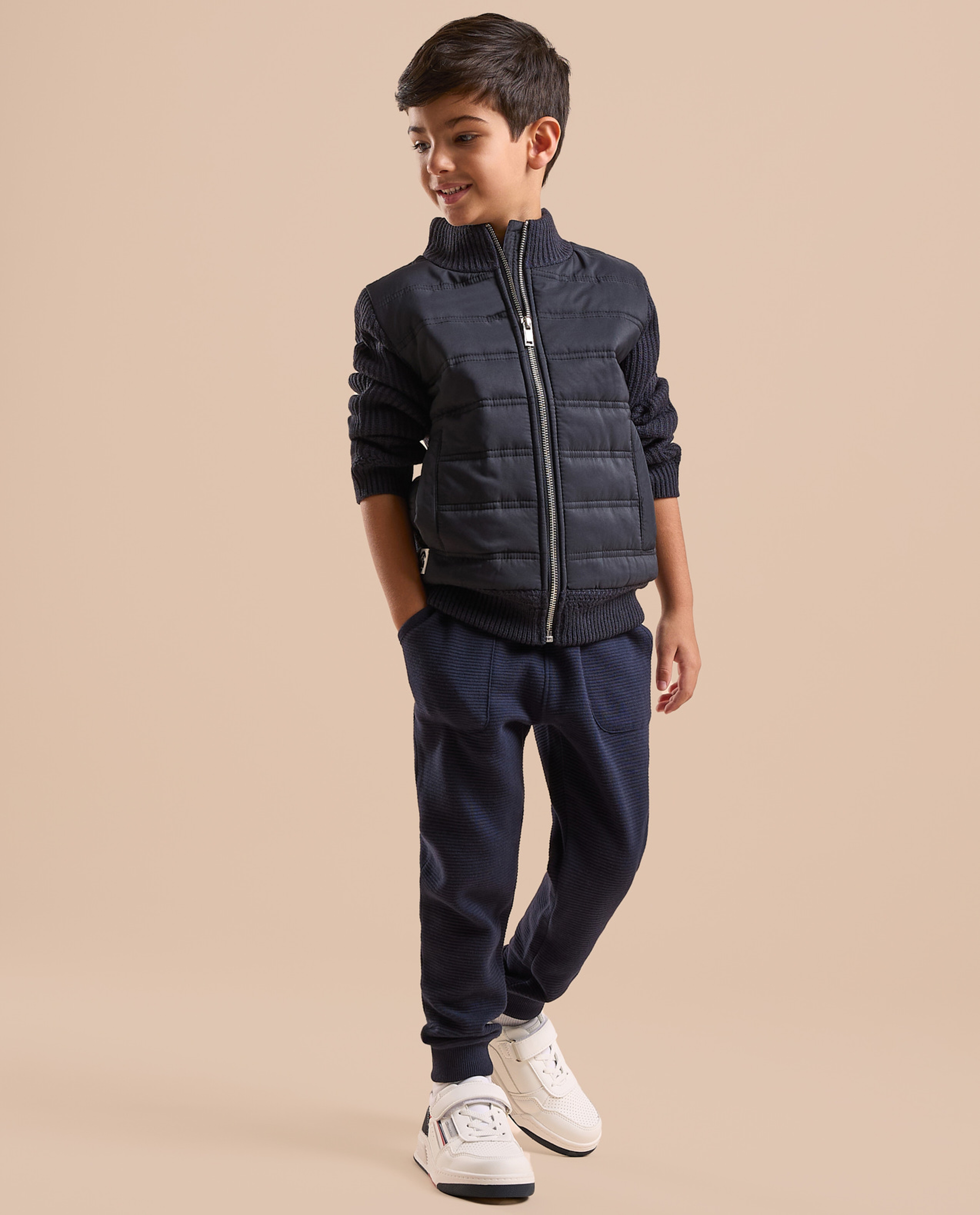 Quilted Jacket with Zipper Closure