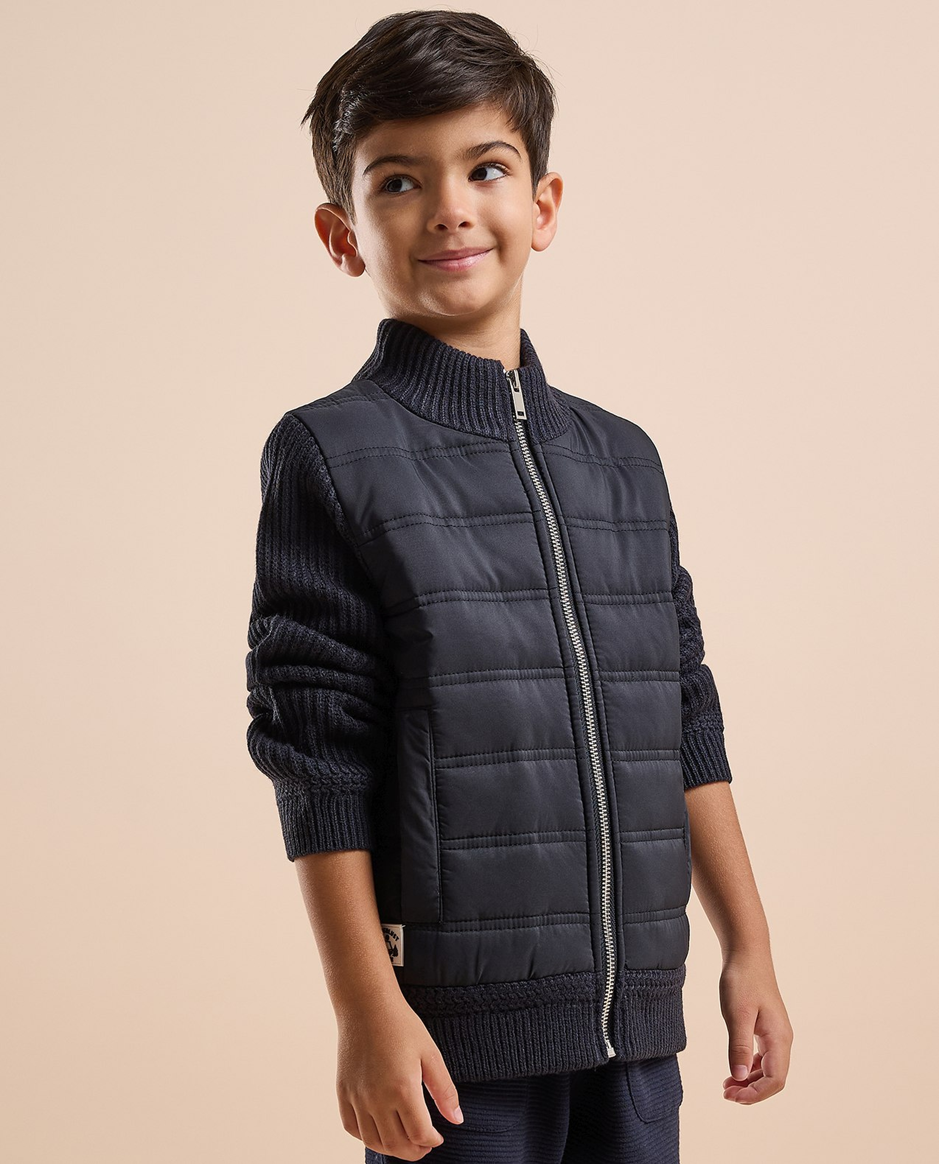 Quilted Jacket with Zipper Closure