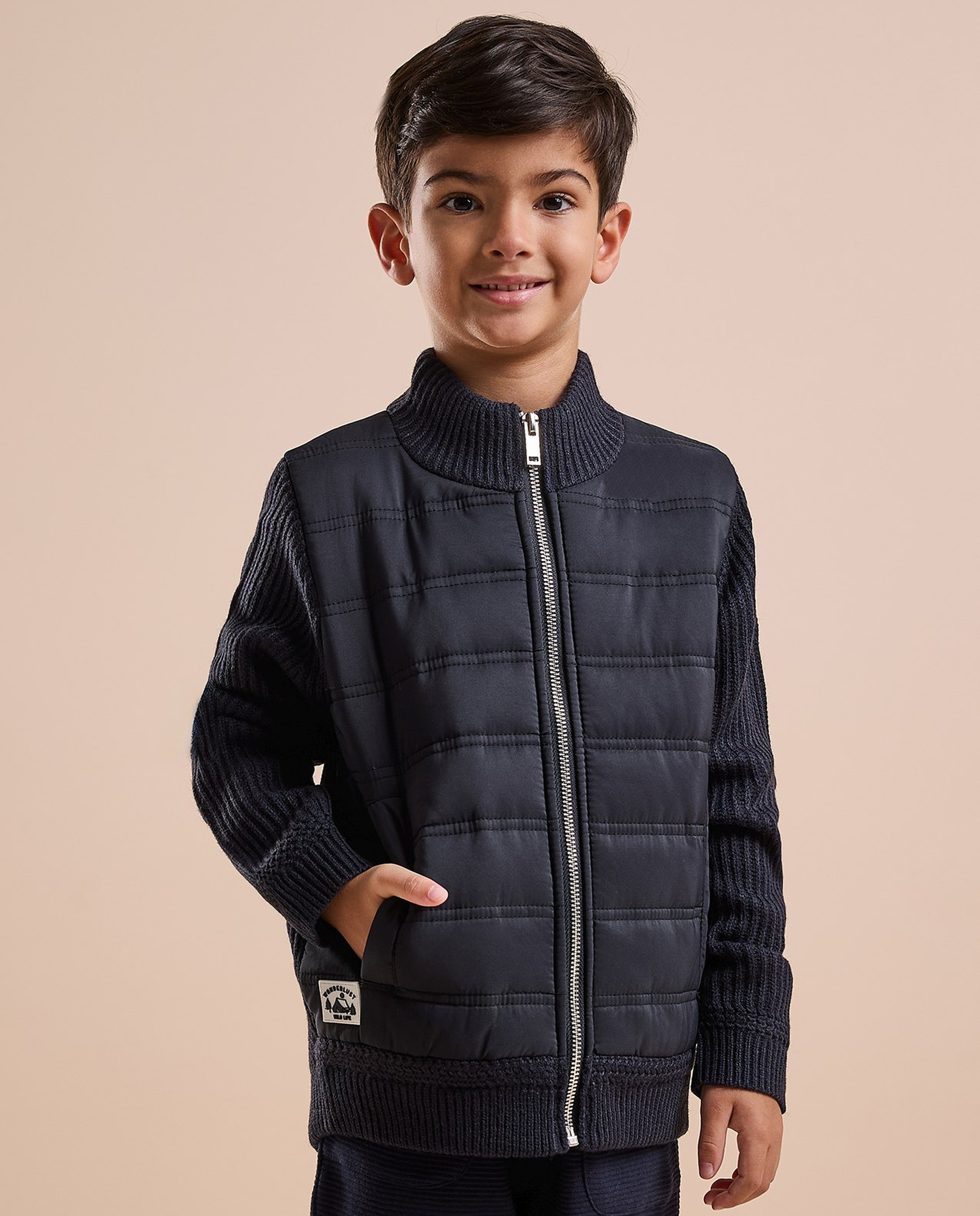 Quilted Jacket with Zipper Closure