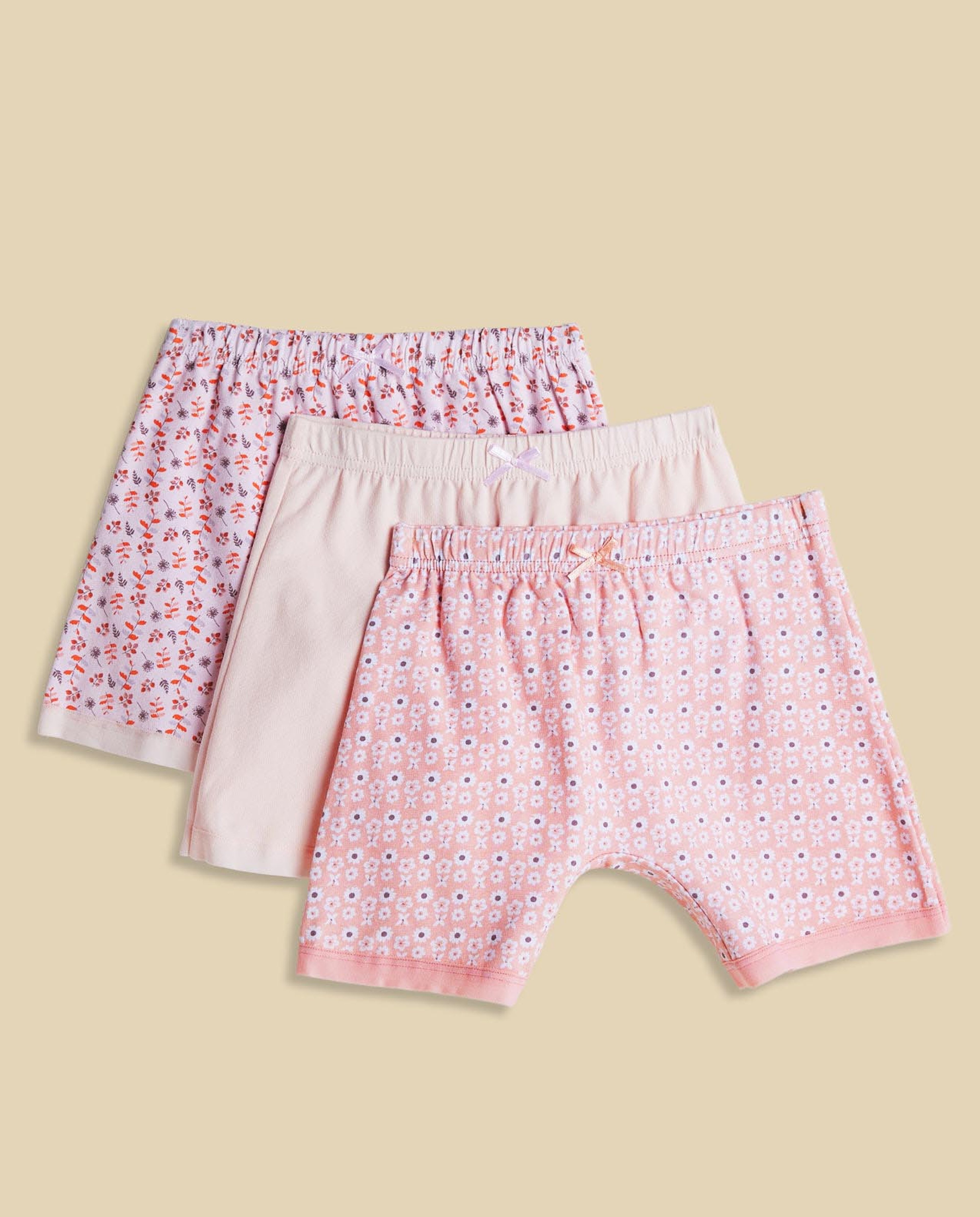 3 Pack Printed Long Shorts