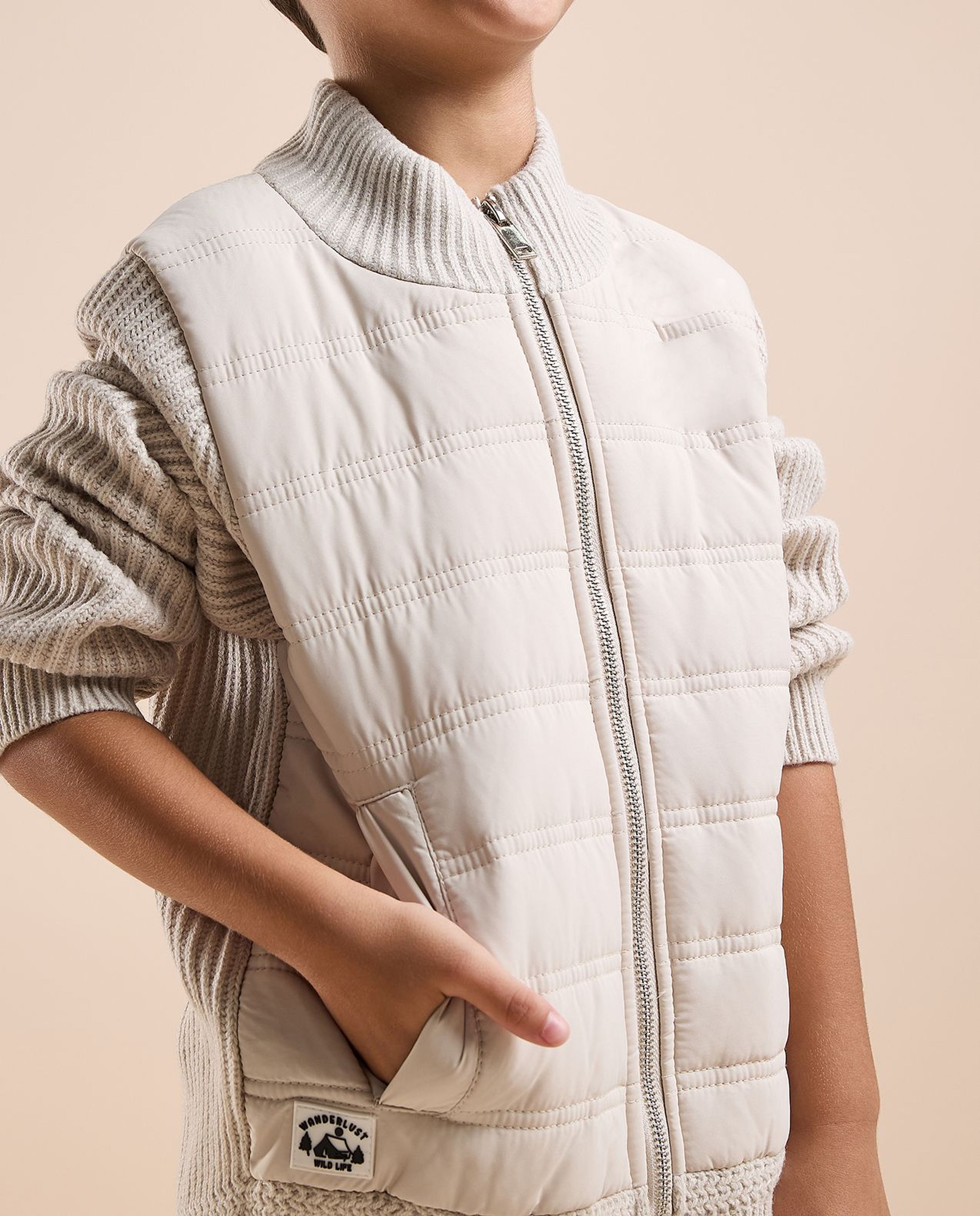 Quilted Jacket with Zipper Closure