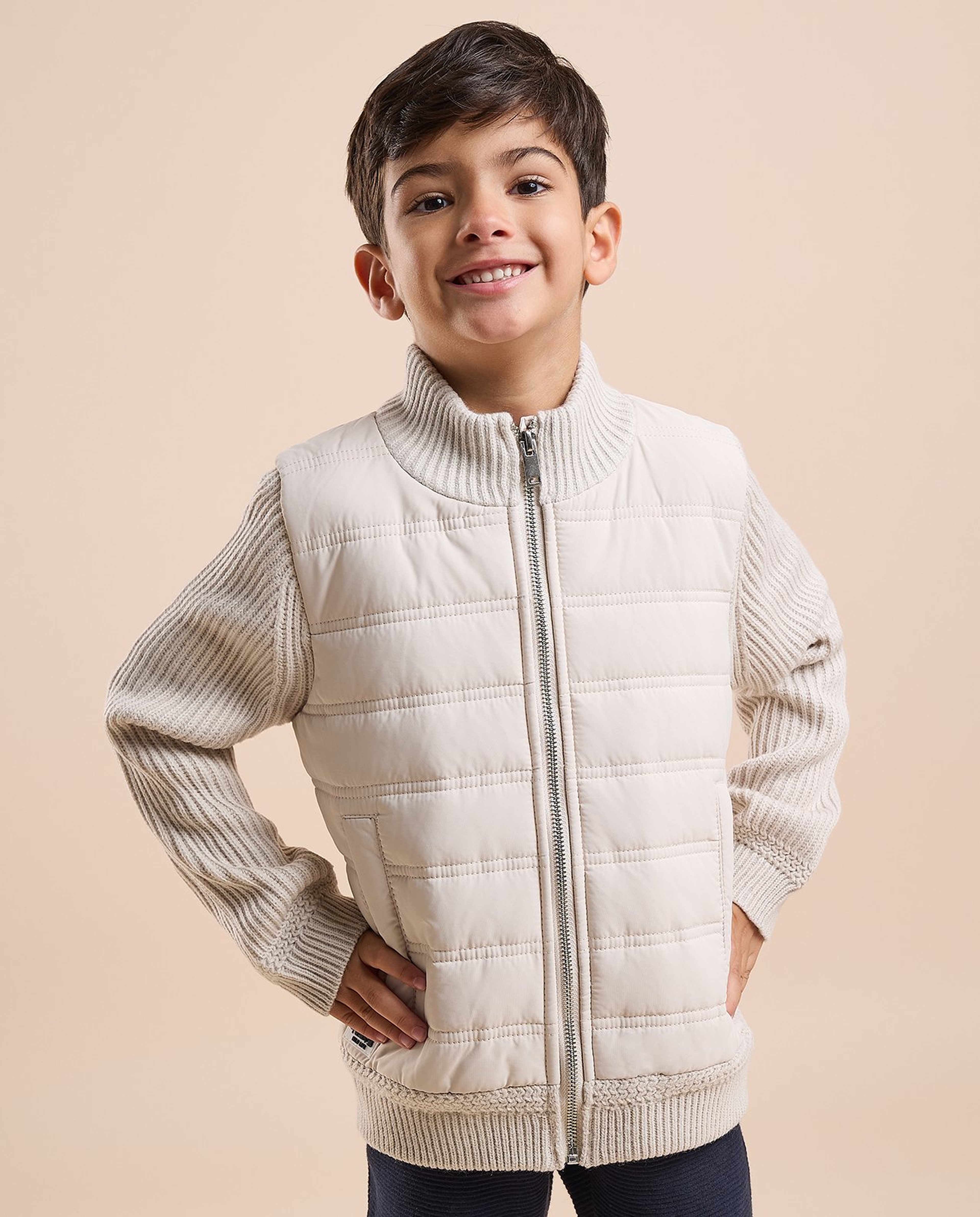 Quilted Jacket with Zipper Closure