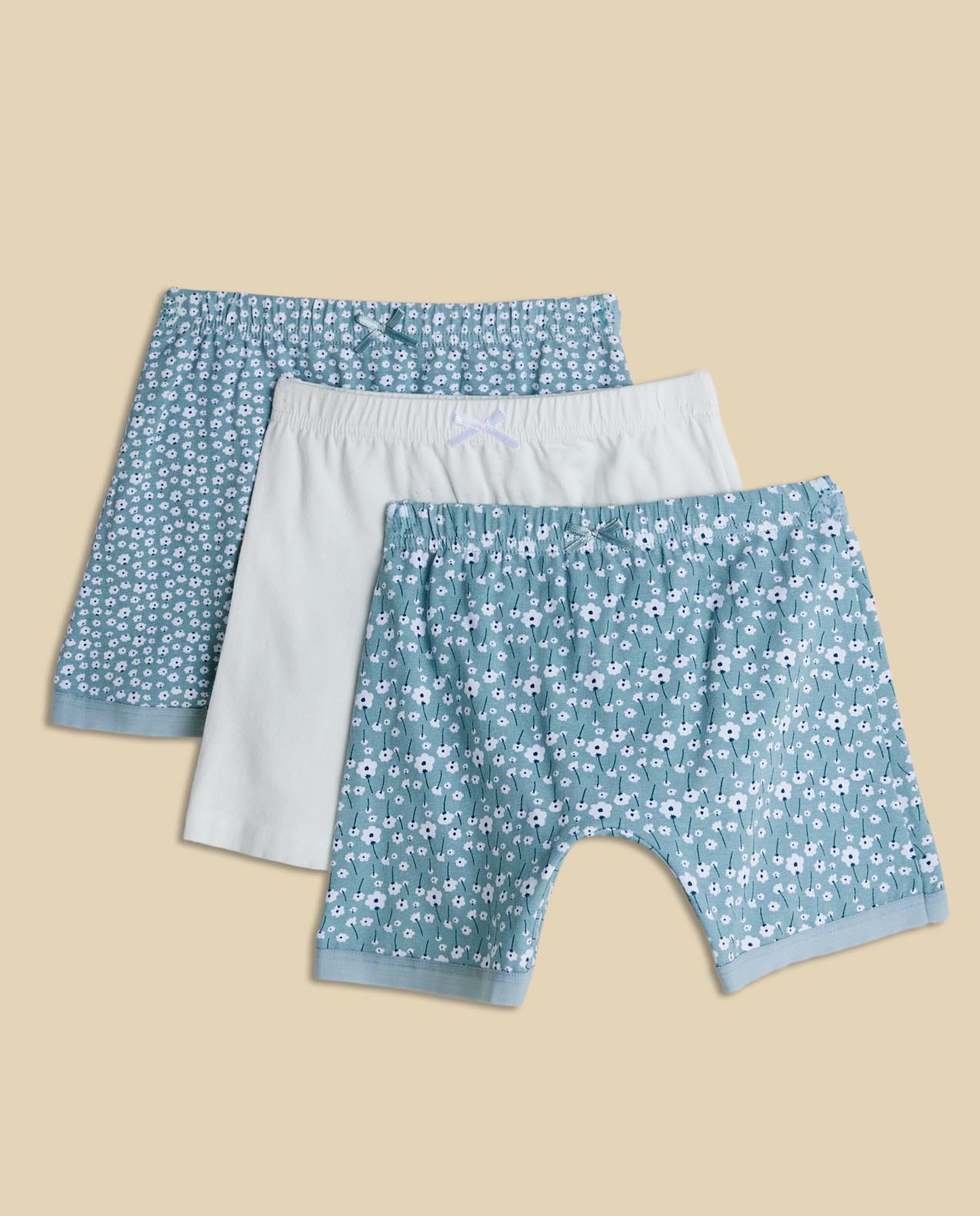 3 Pack Printed Long Shorts