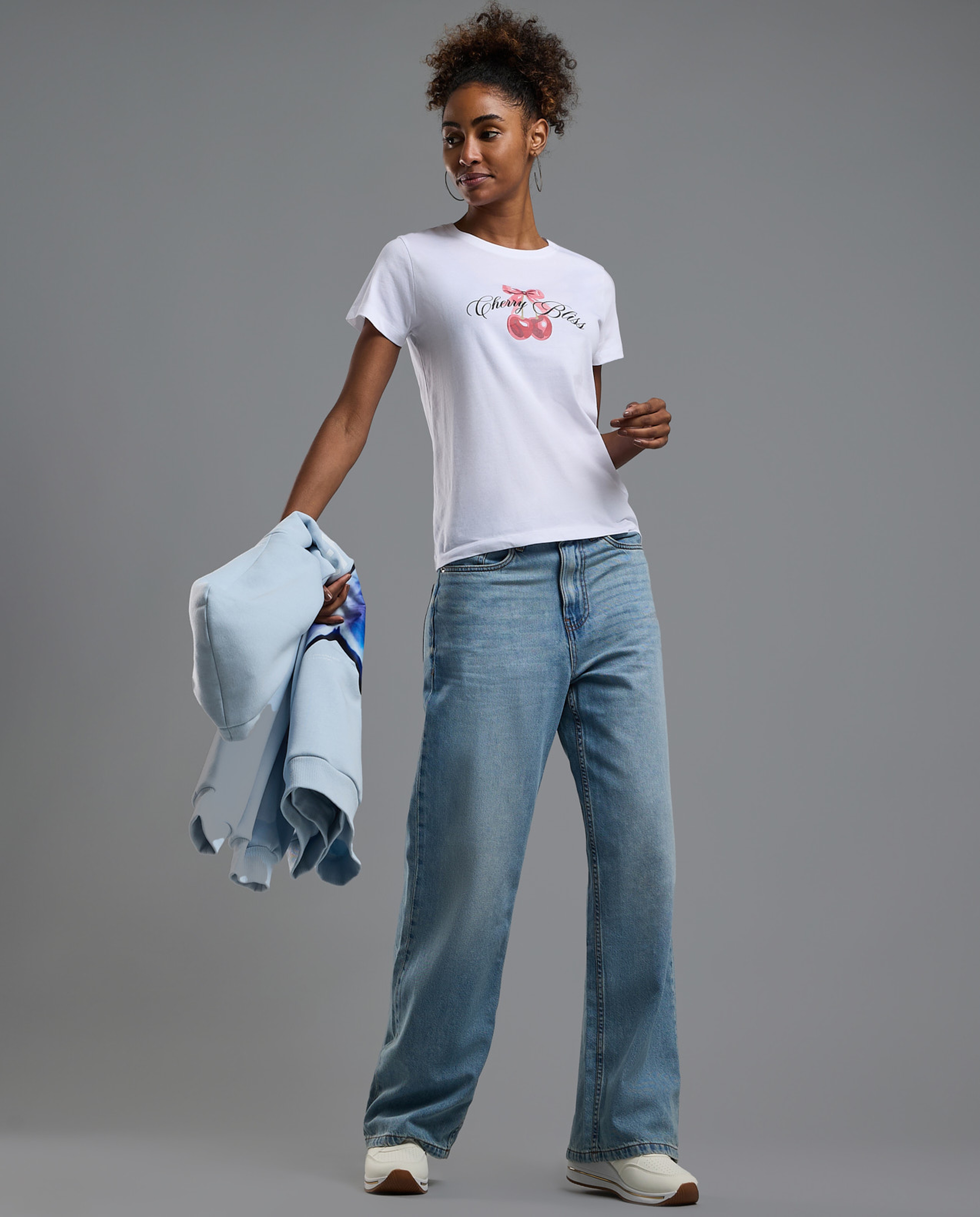 Printed T-Shirt with Crew Neck and Short Sleeves