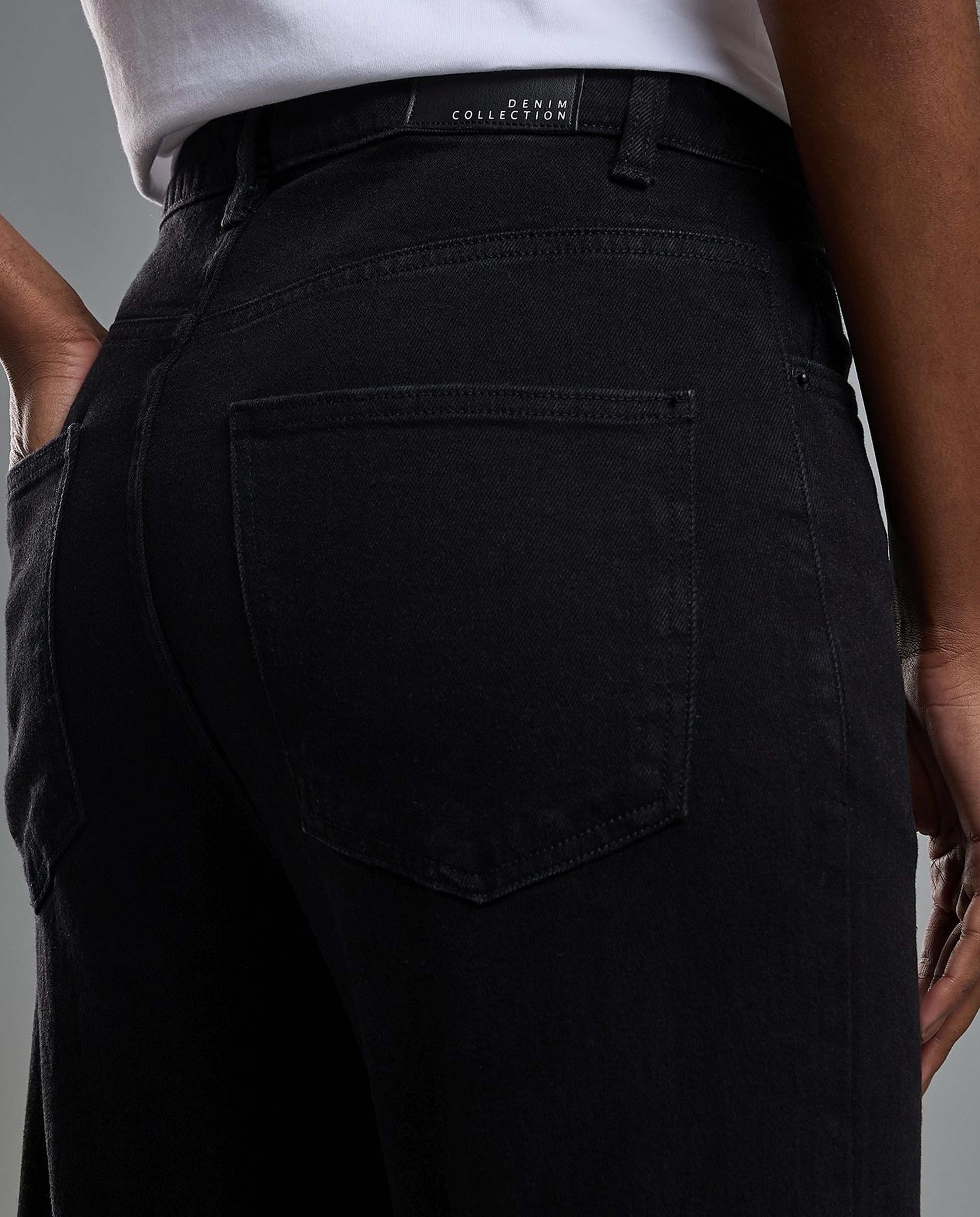 Solid Flared Jeans with Button Closure