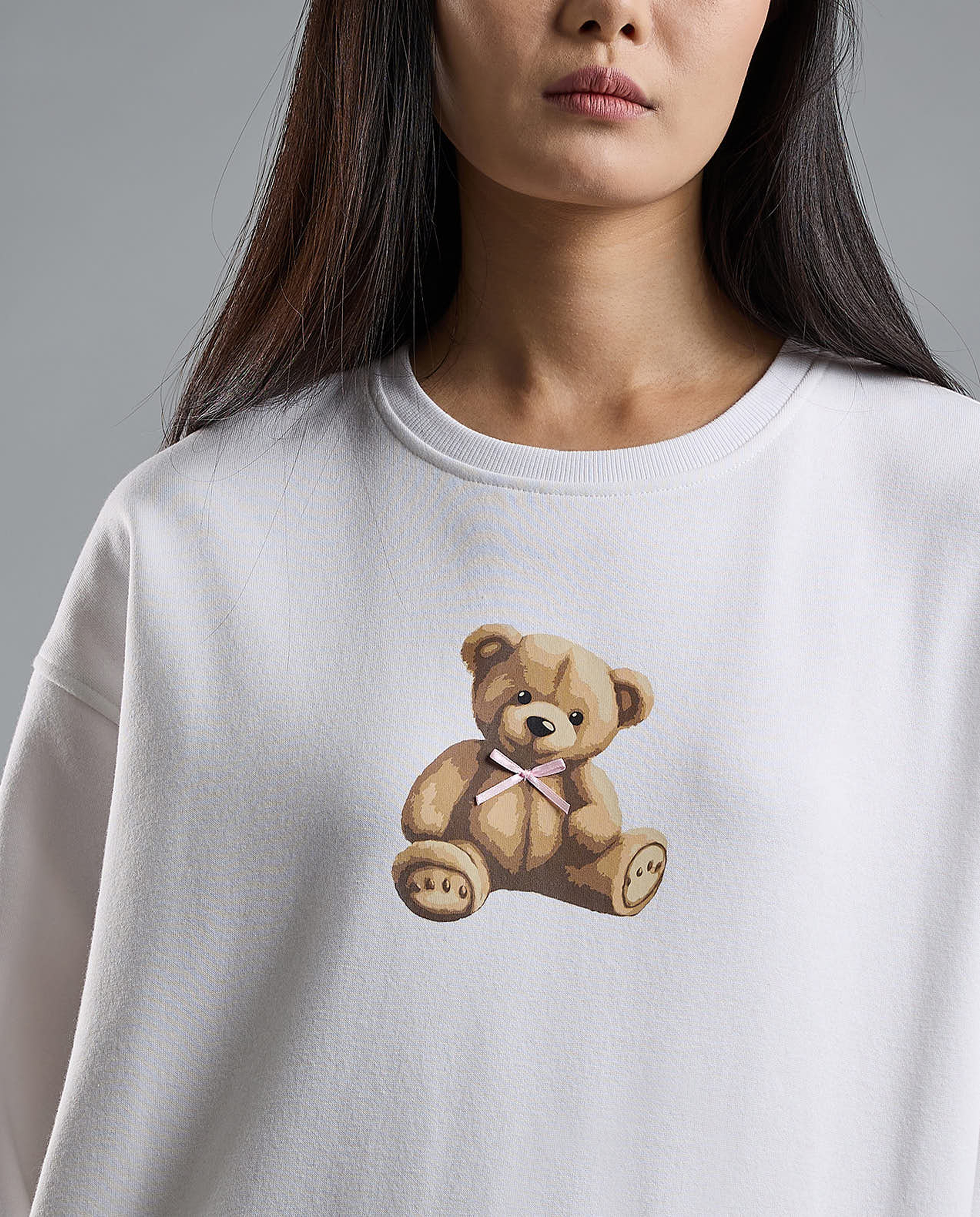 Printed Sweatshirt with Crew Neck and Long Sleeves