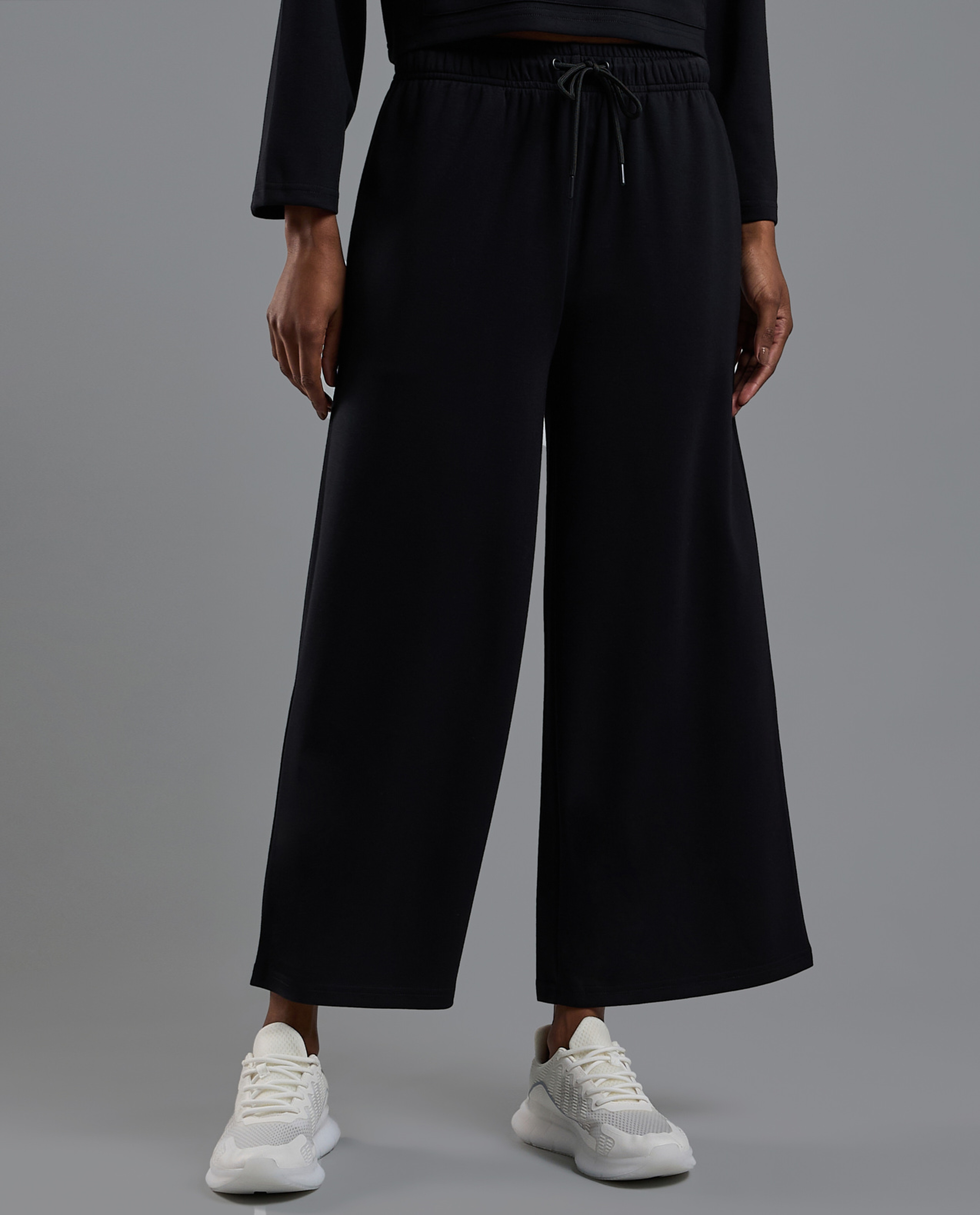Solid Trackpants with Drawstring Waist