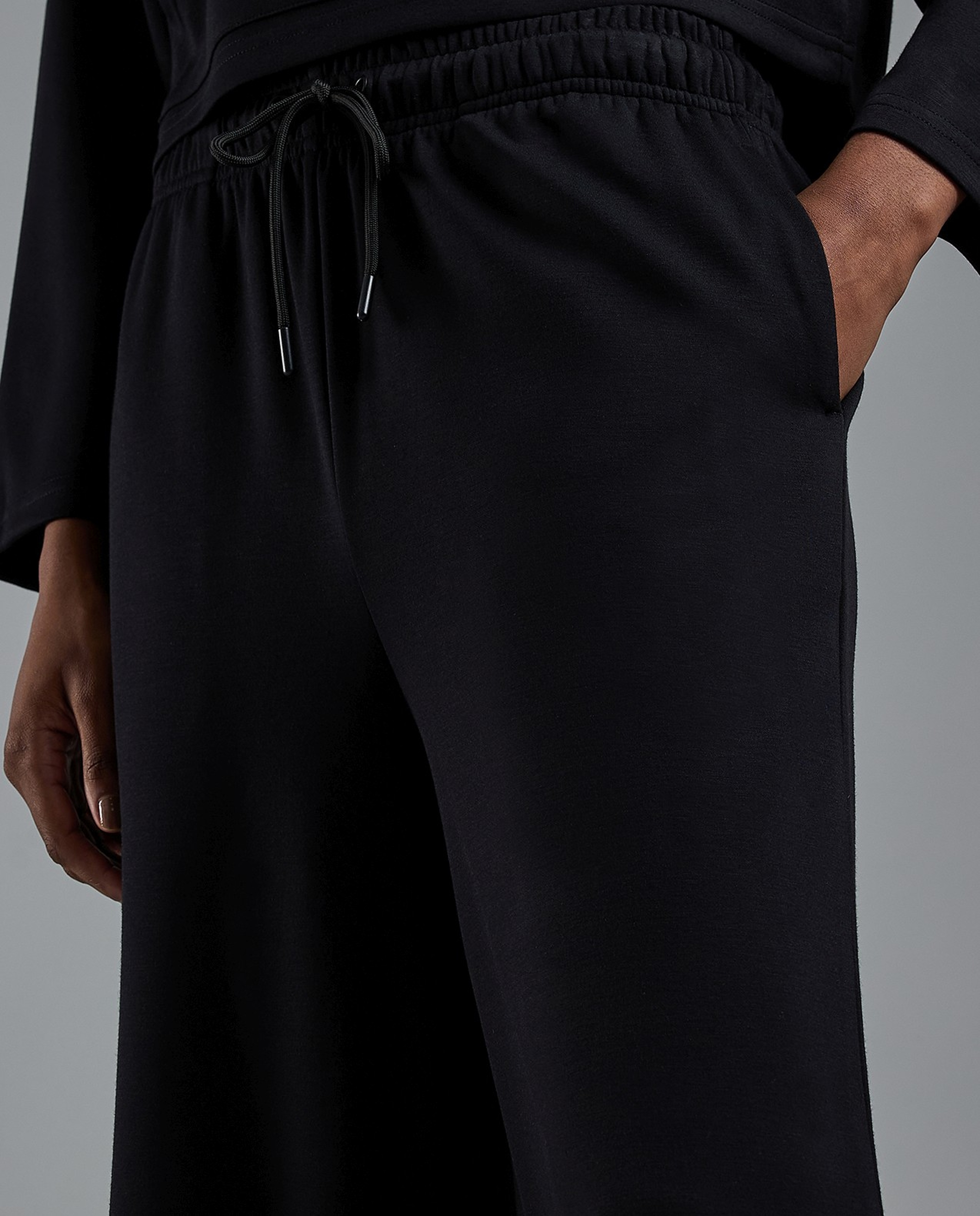 Solid Trackpants with Drawstring Waist