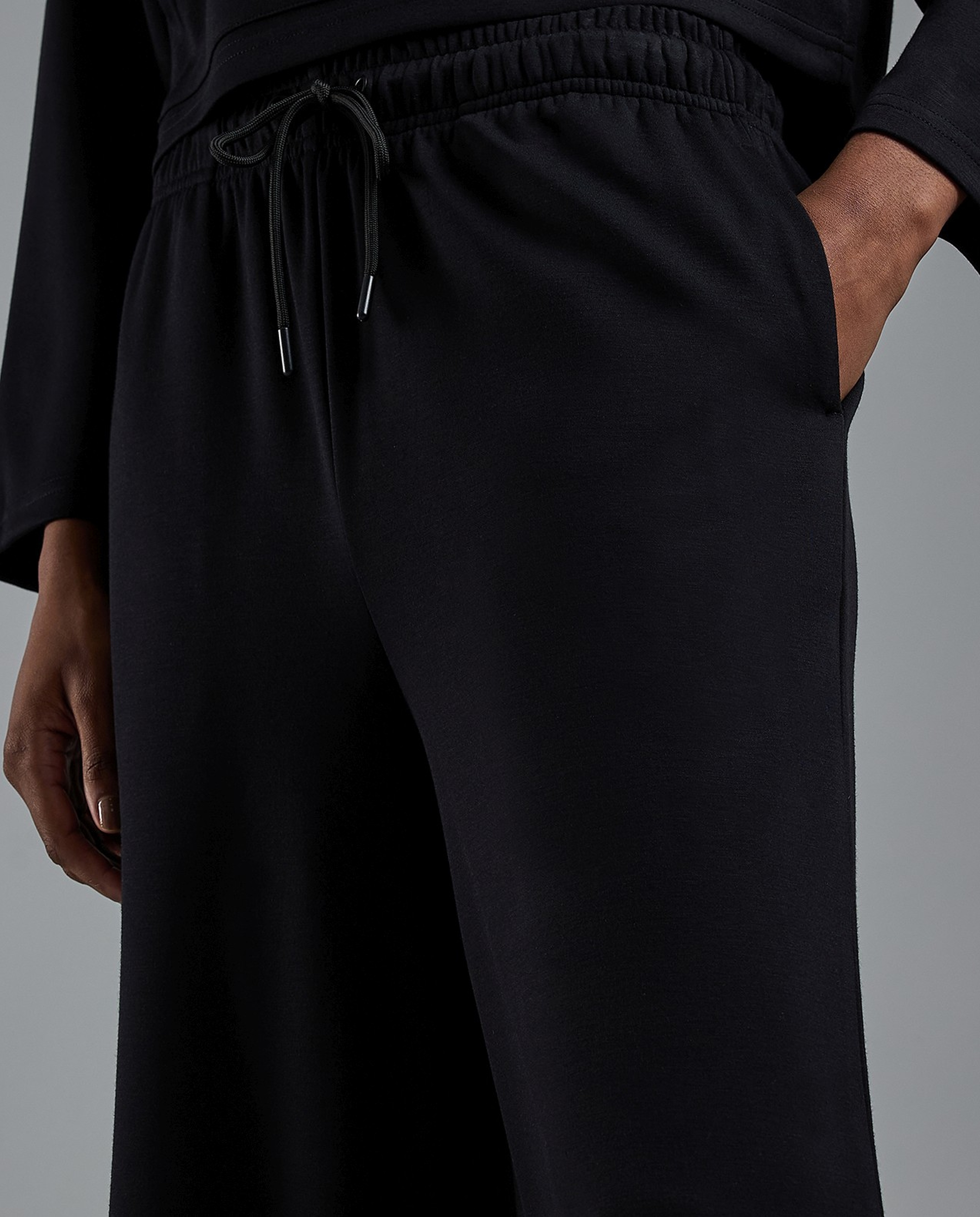 Solid Trackpants with Drawstring Waist