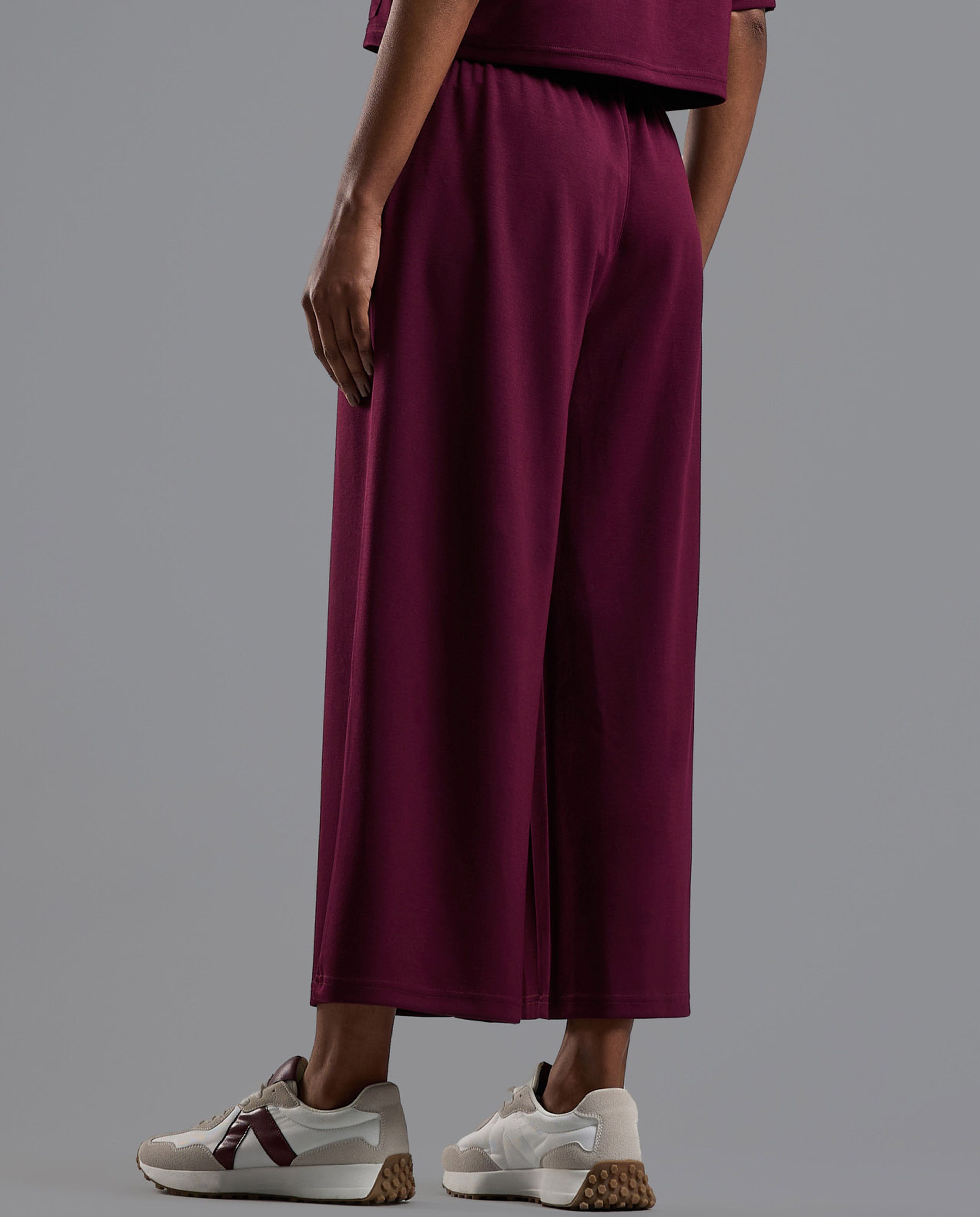 Solid Trackpants with Drawstring Waist