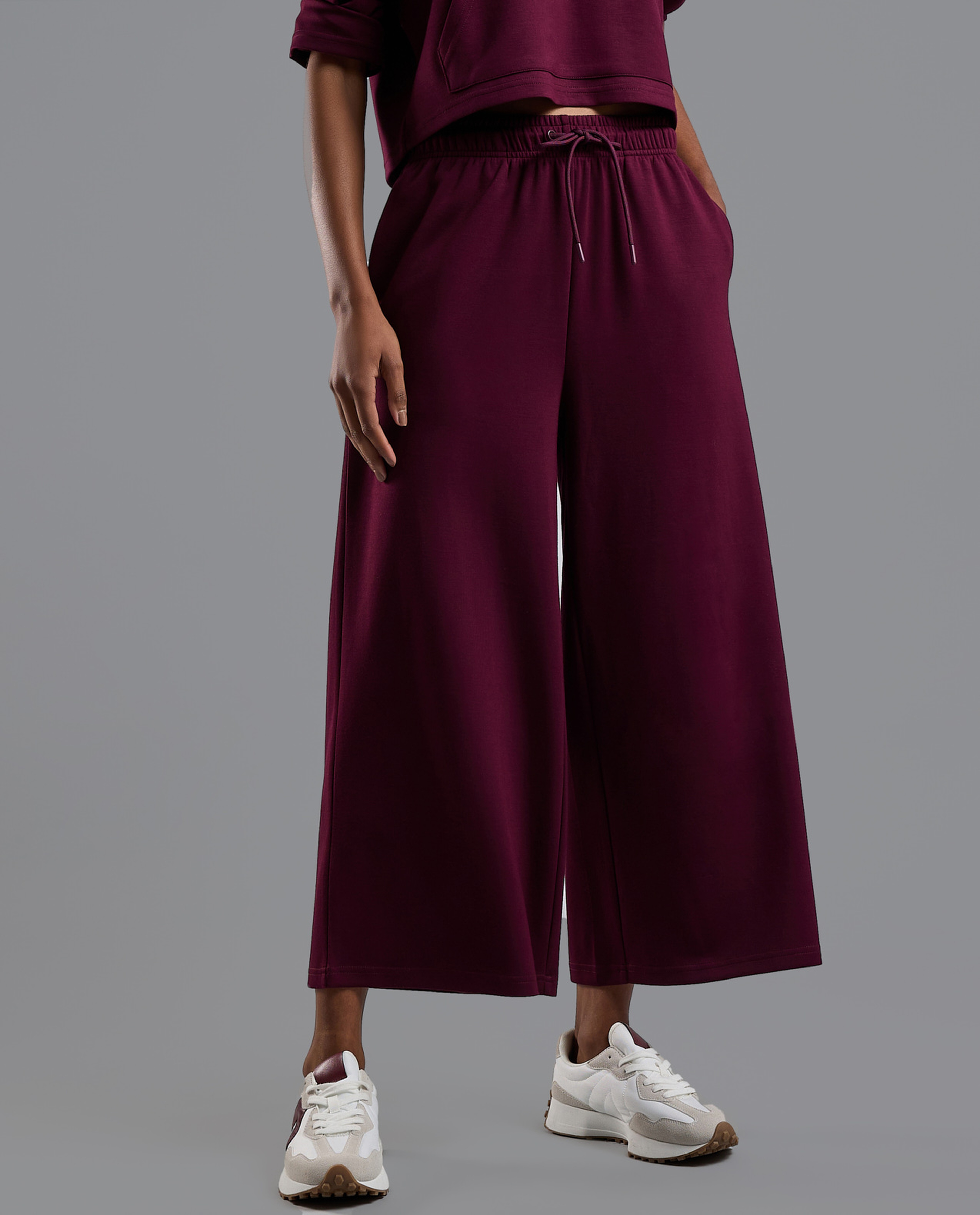 Solid Trackpants with Drawstring Waist