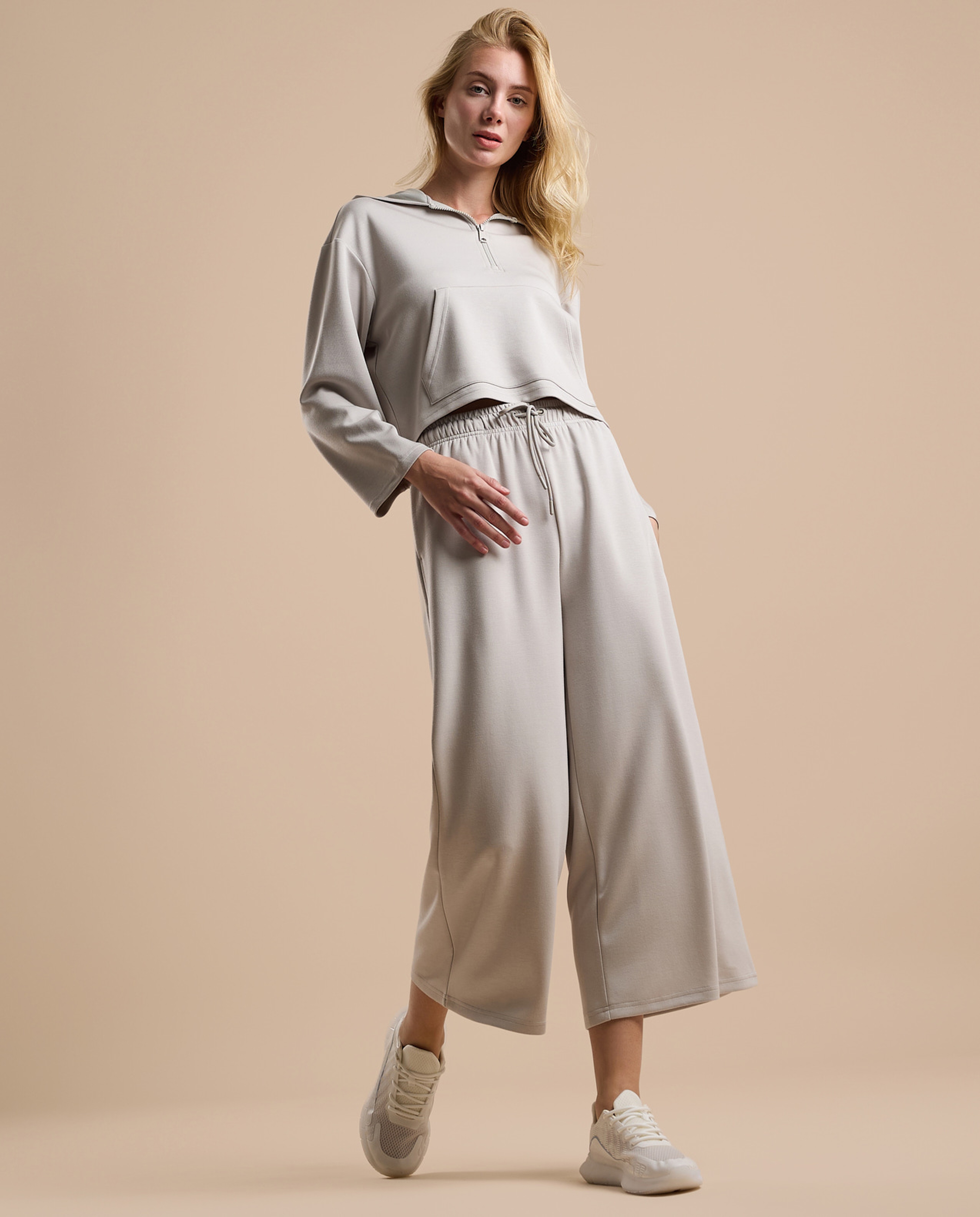 Solid Trackpants with Drawstring Waist