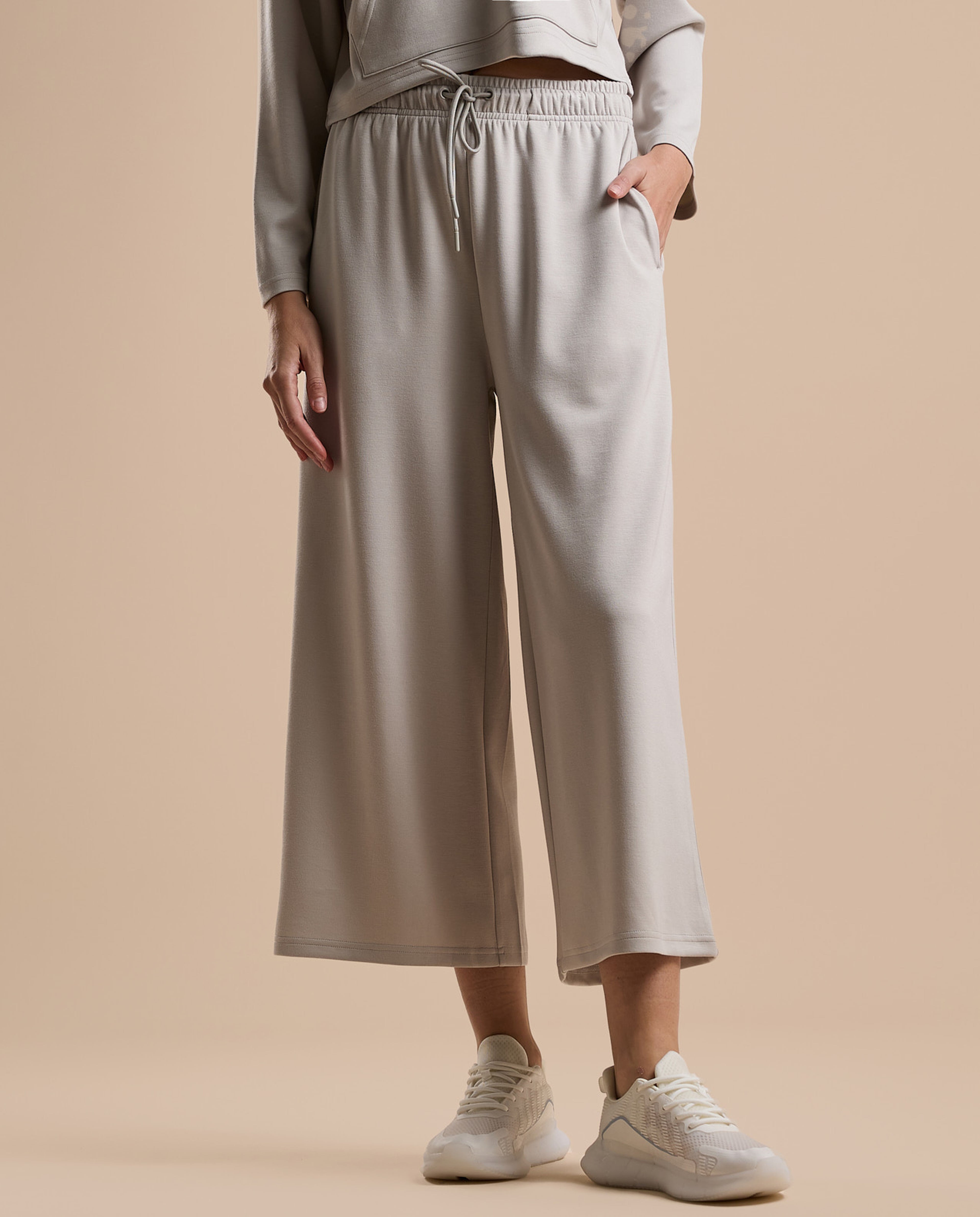 Solid Trackpants with Drawstring Waist