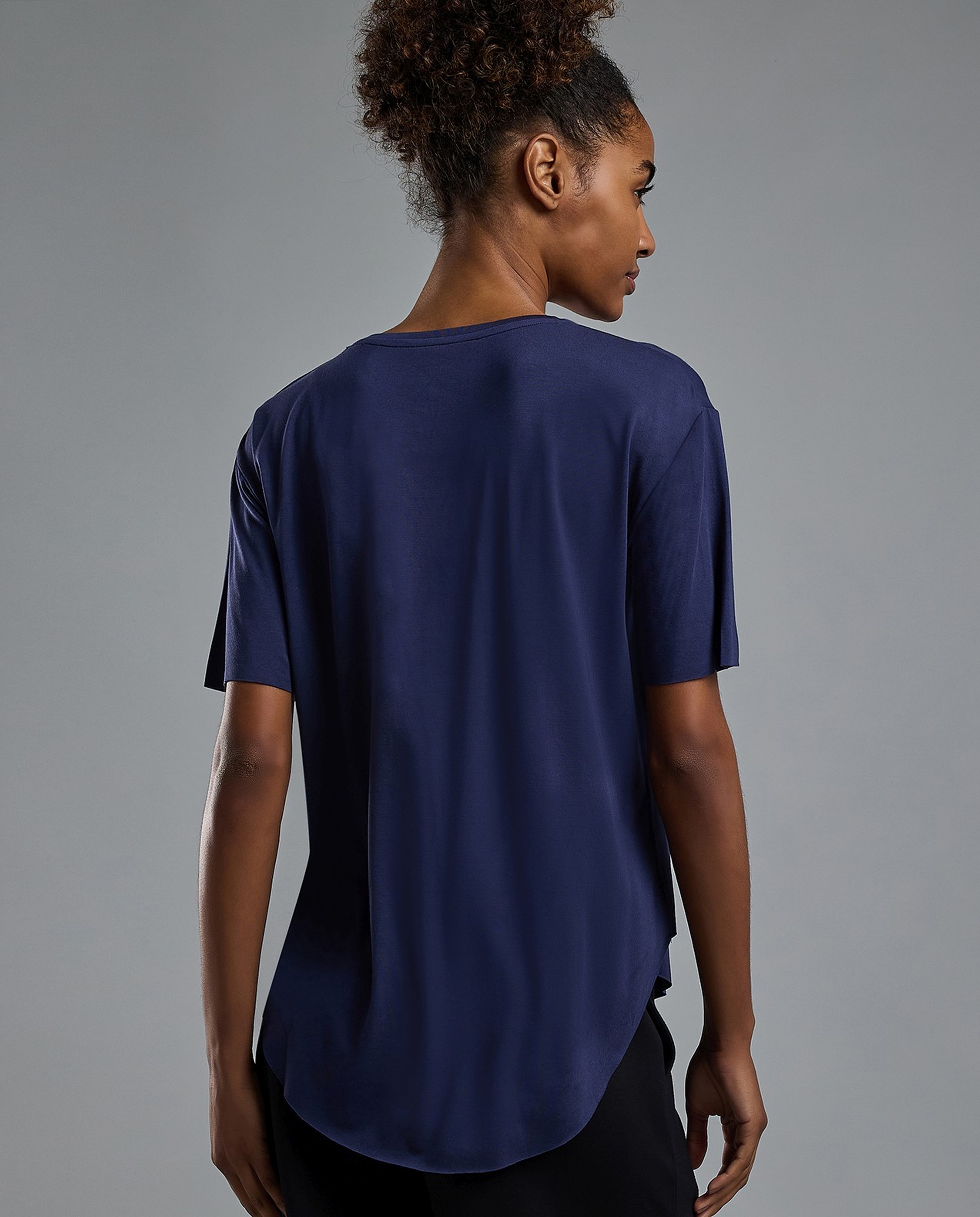 Typography Print Active T-Shirt with Crew Neck and Short Sleeves