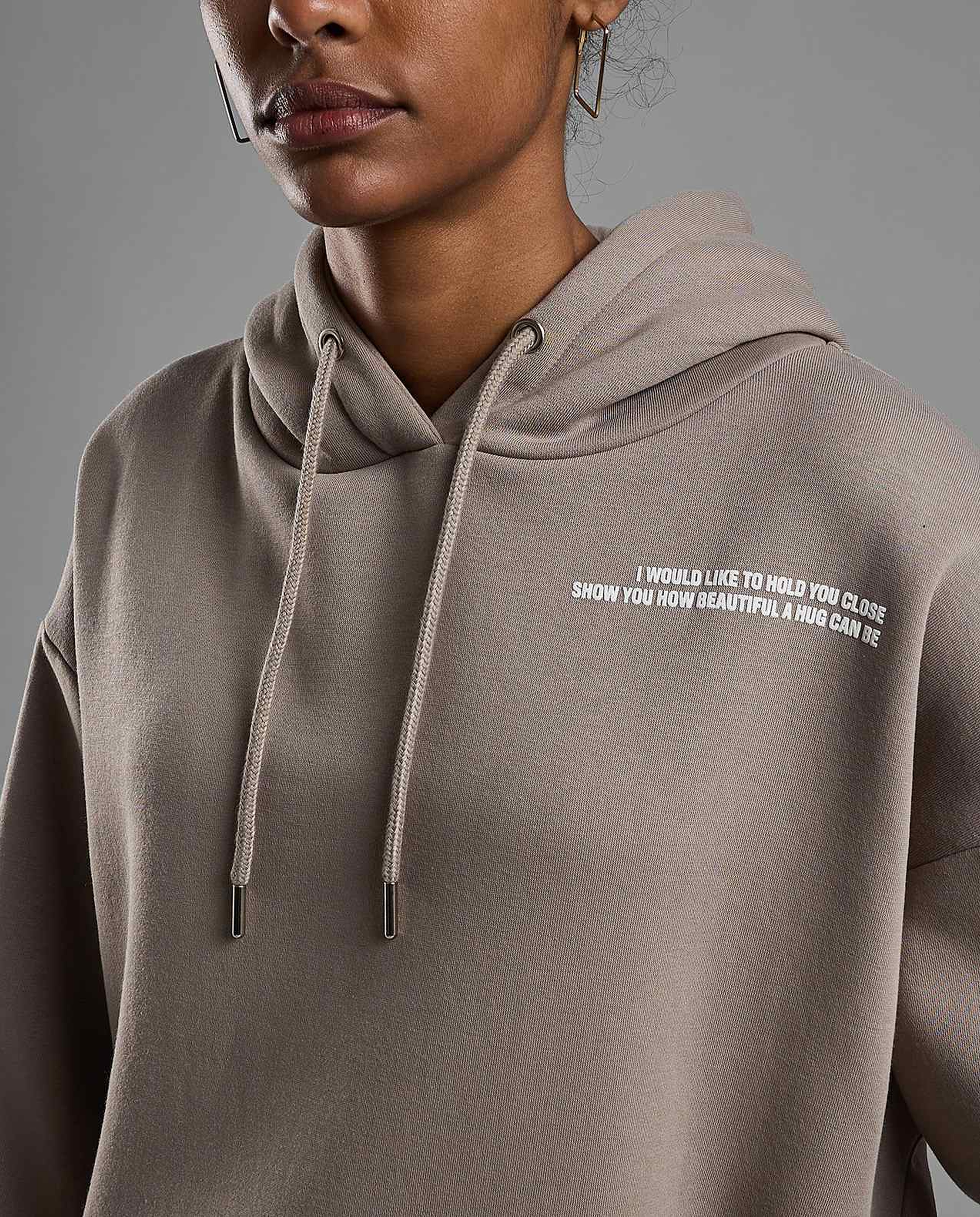 Printed Oversized Hoodie with Long Sleeves