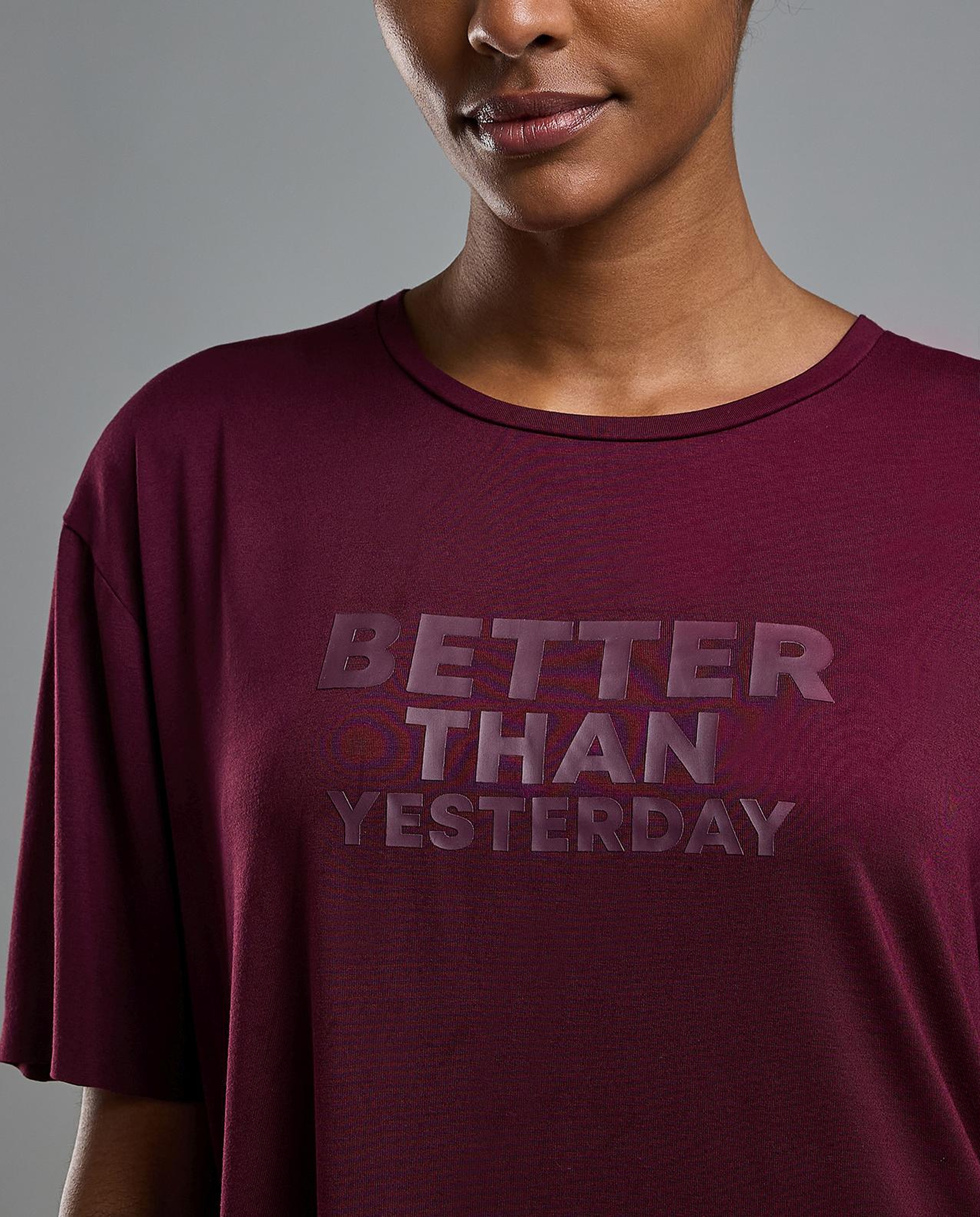 Typography Print Active T-Shirt with Crew Neck and Short Sleeves