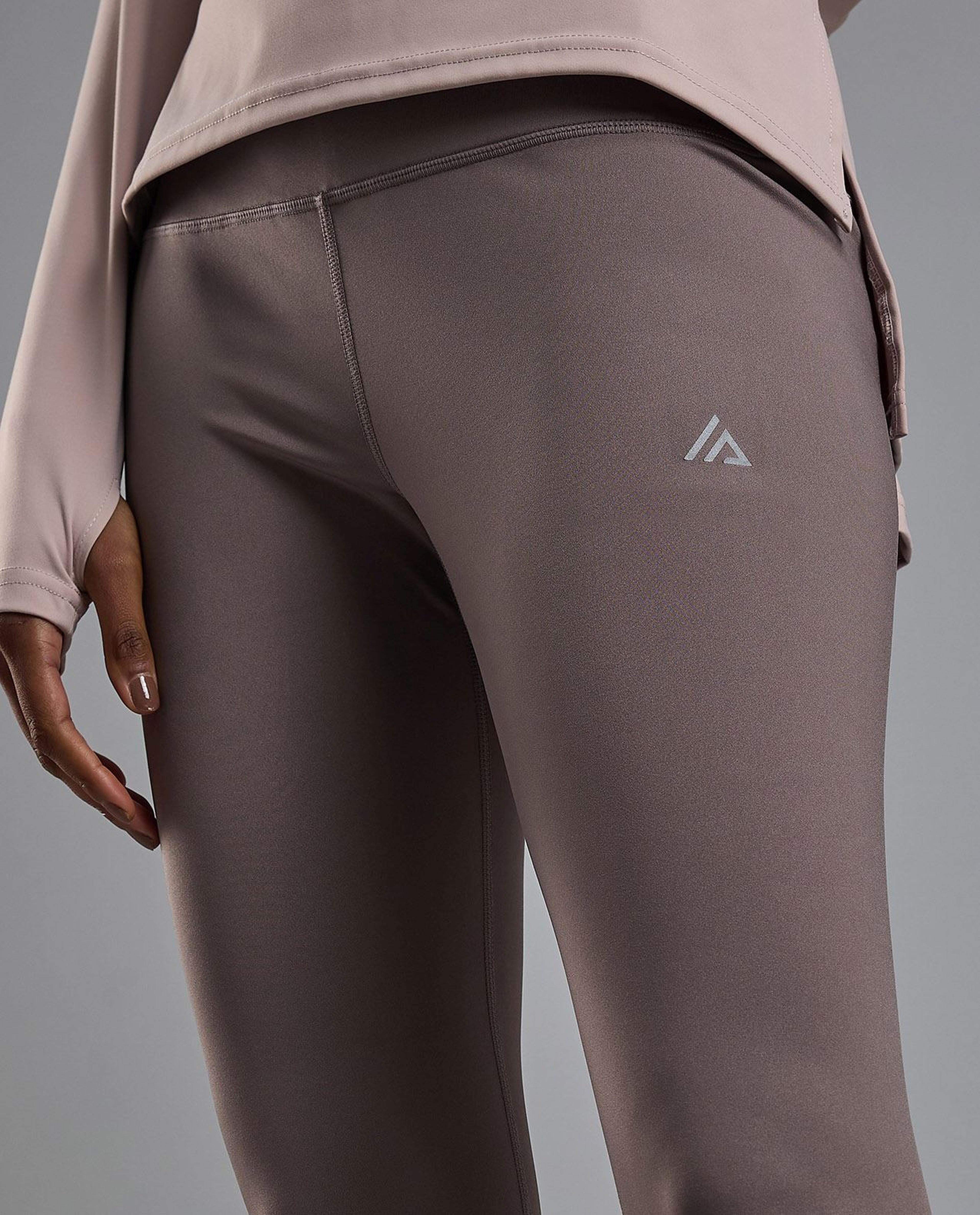 Solid Active Leggings with Elastic Waist