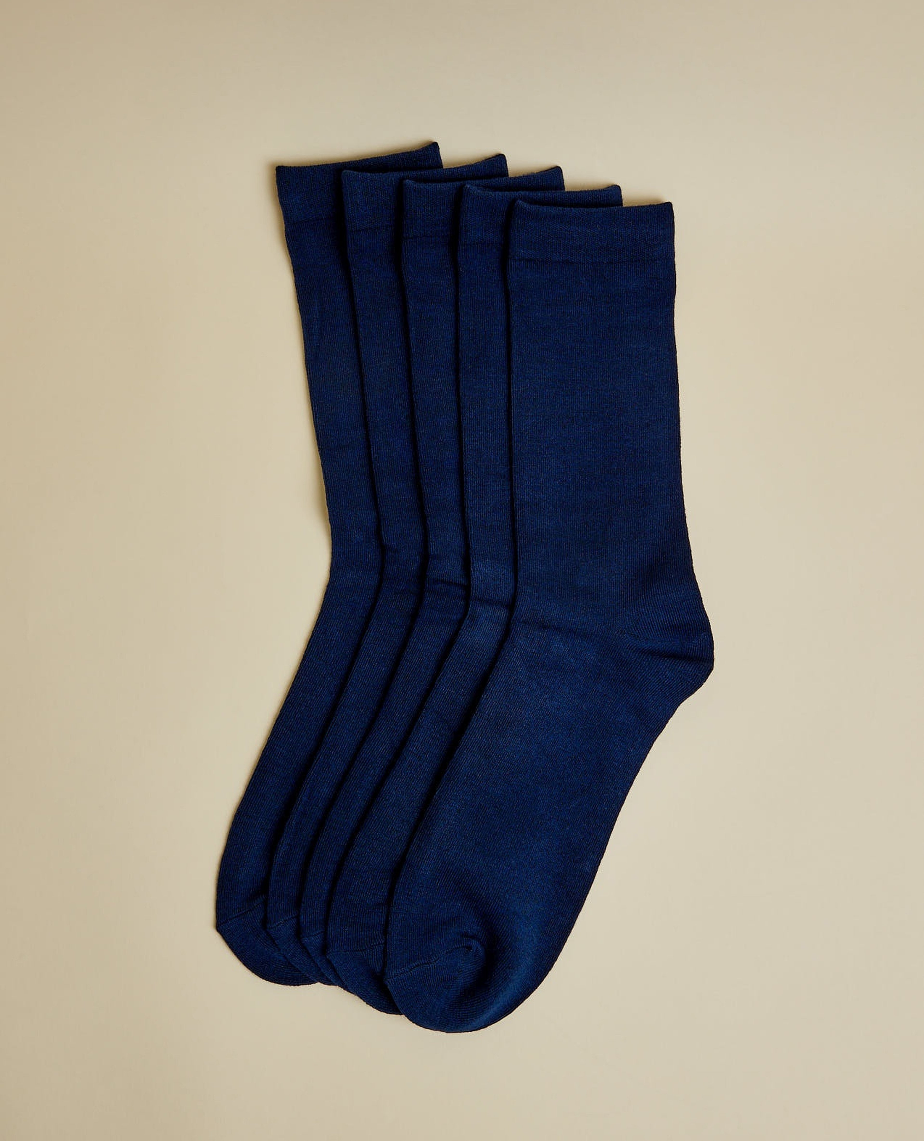 5 Pack Solid Crew Socks
