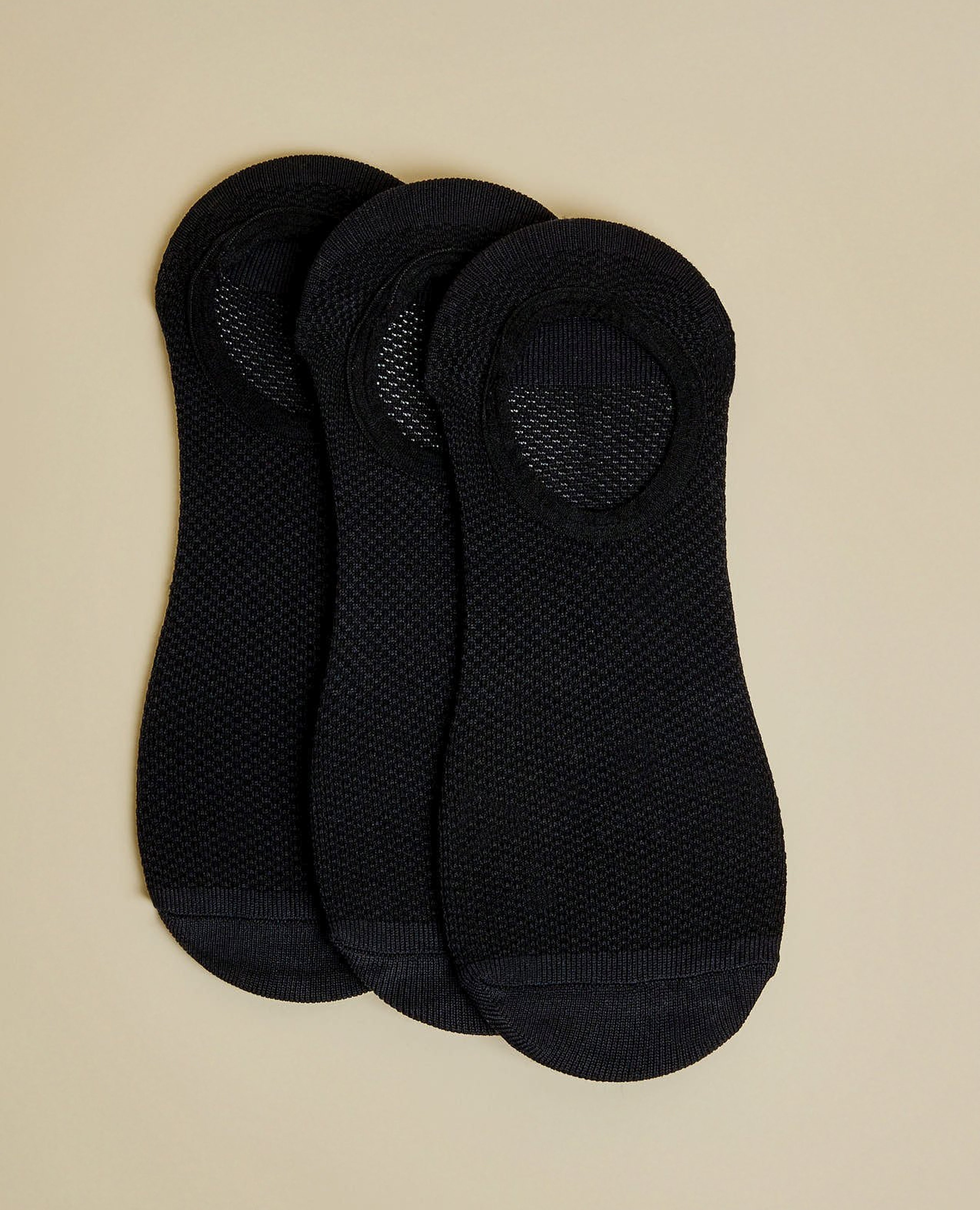 3 Pack Solid No-Show Socks