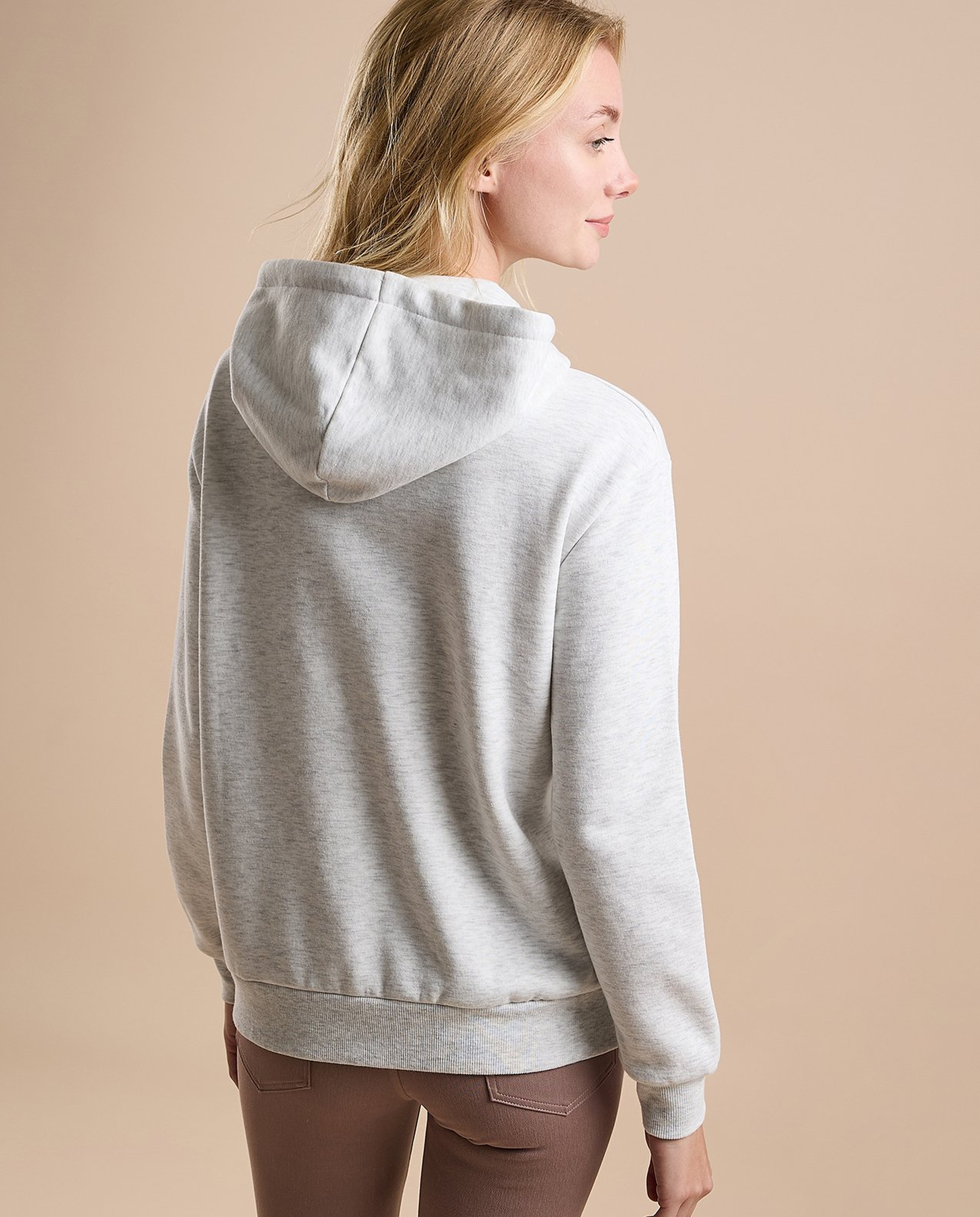 Printed Hoodie with Long Sleeves