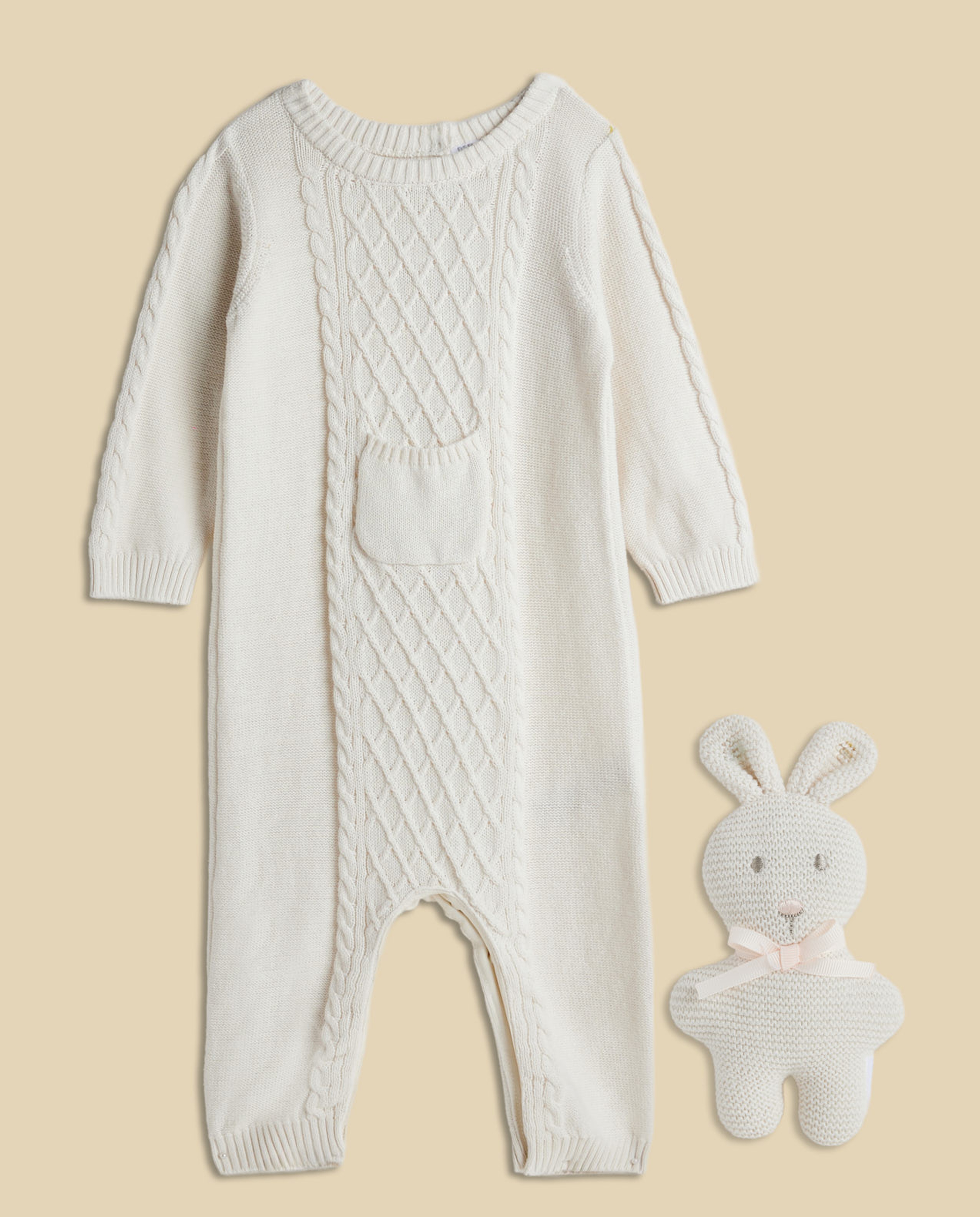 Knitted Long Sleeves Rompers