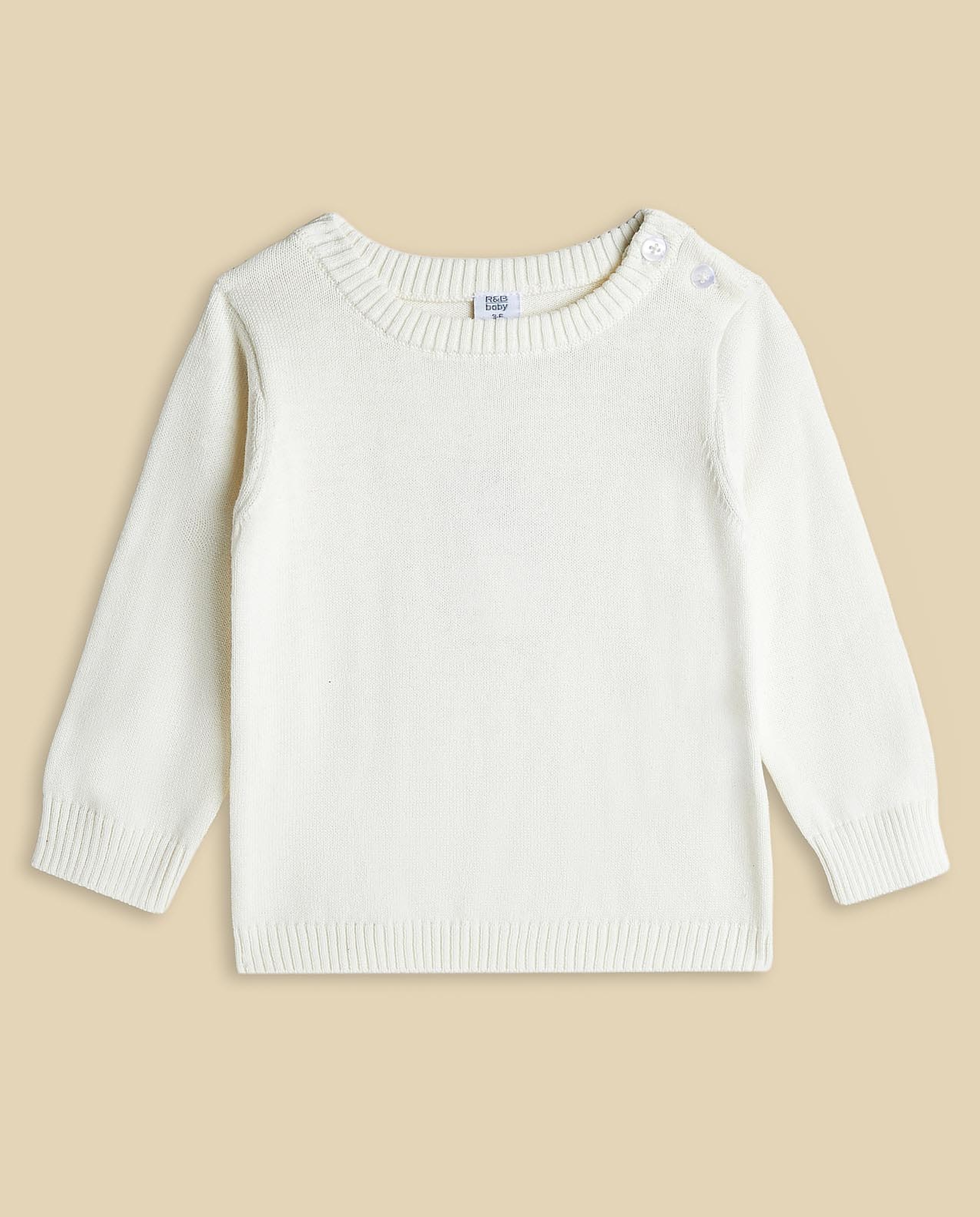 Solid T-Shirt and Knitted Romper Set