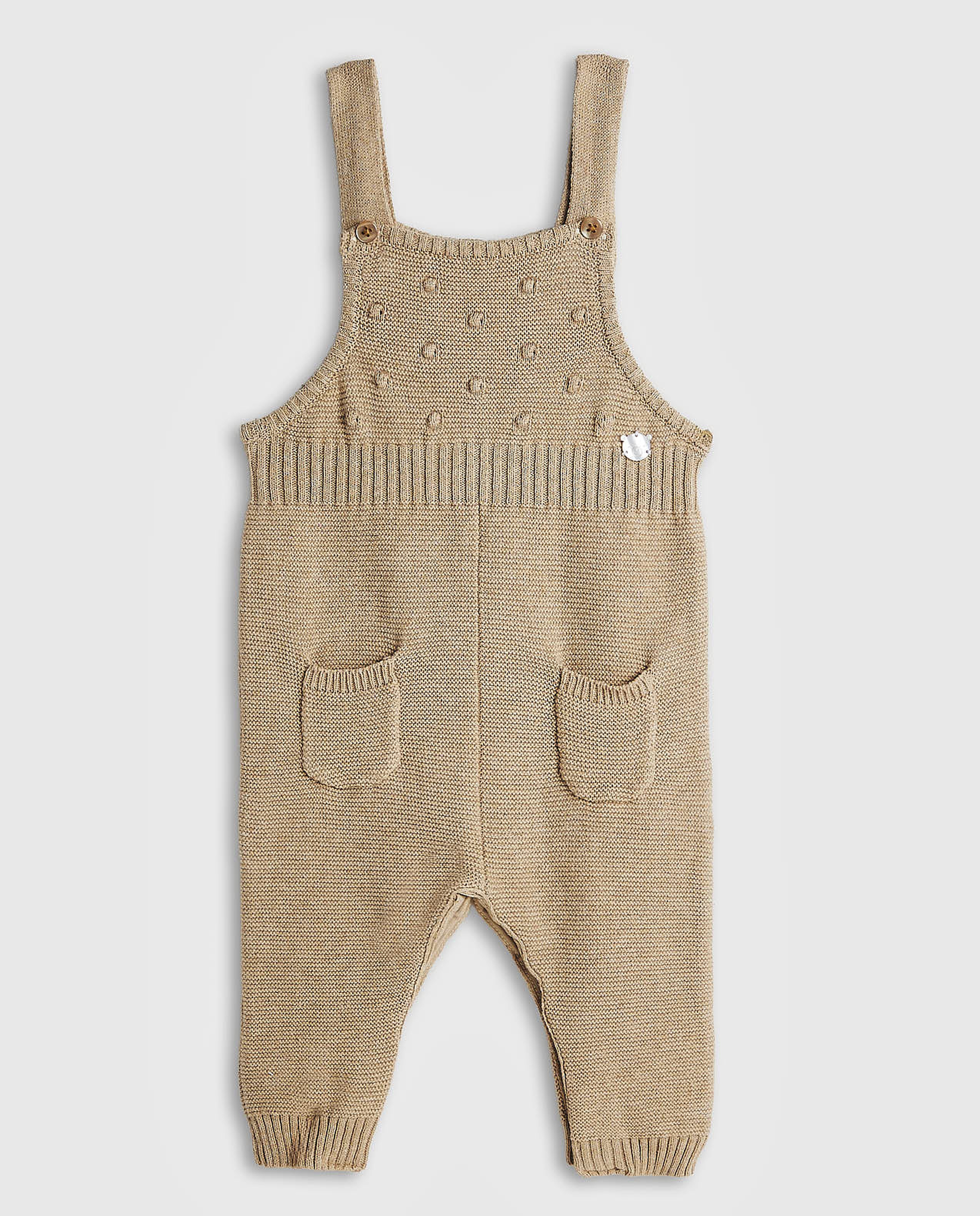 Solid T-Shirt and Knitted Romper Set