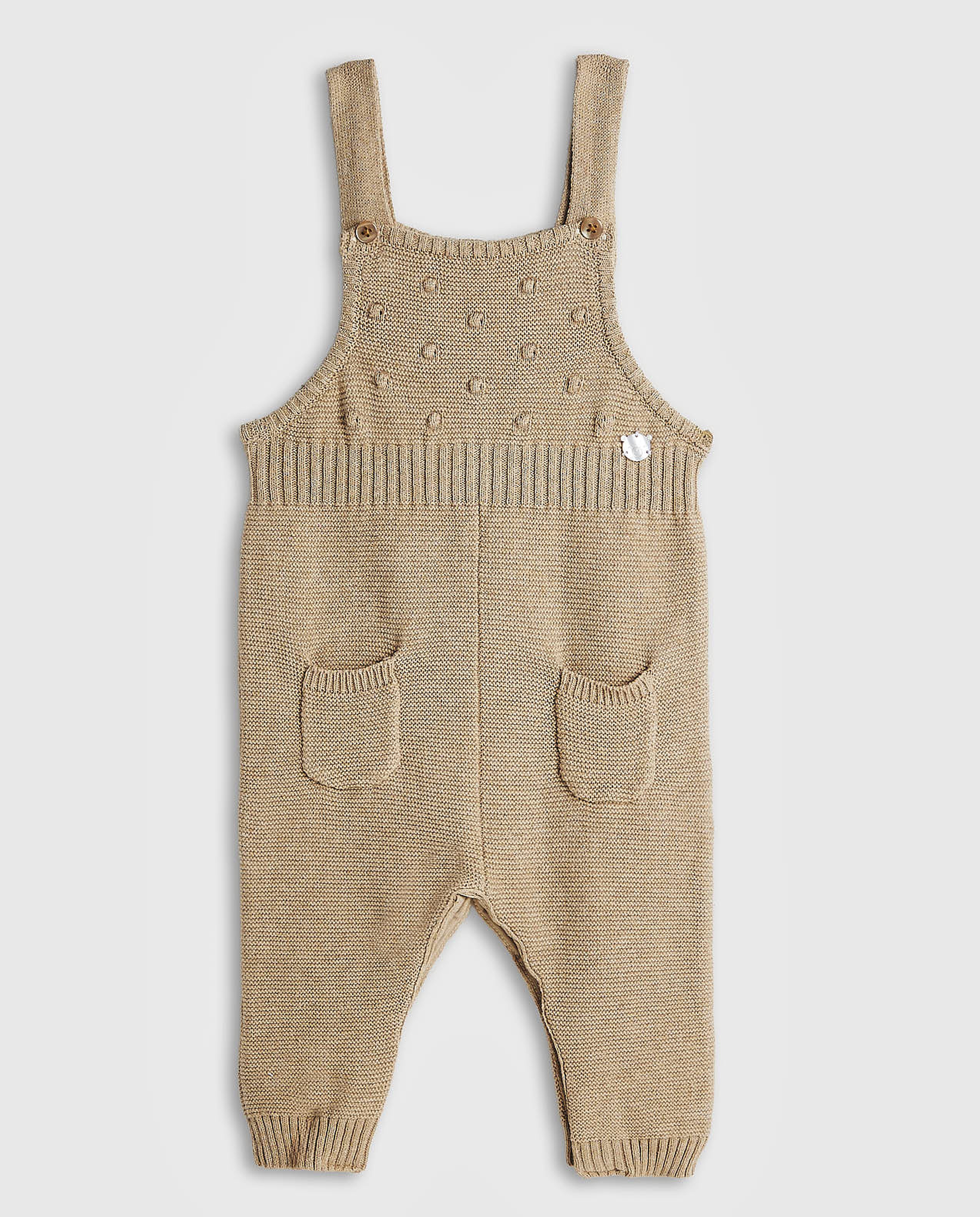 Solid T-Shirt and Knitted Romper Set