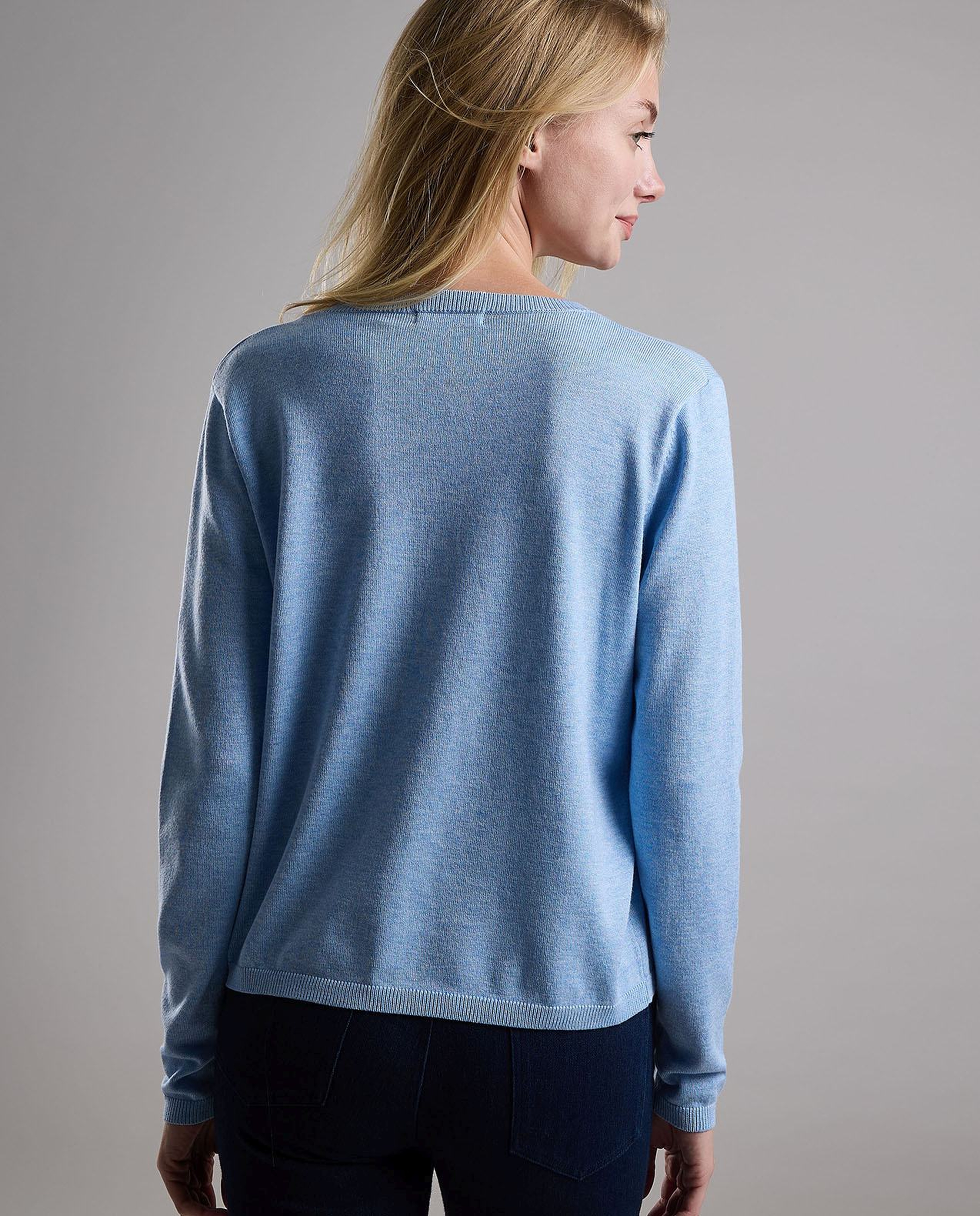 Solid V-Neck Cardigan with Button Closure