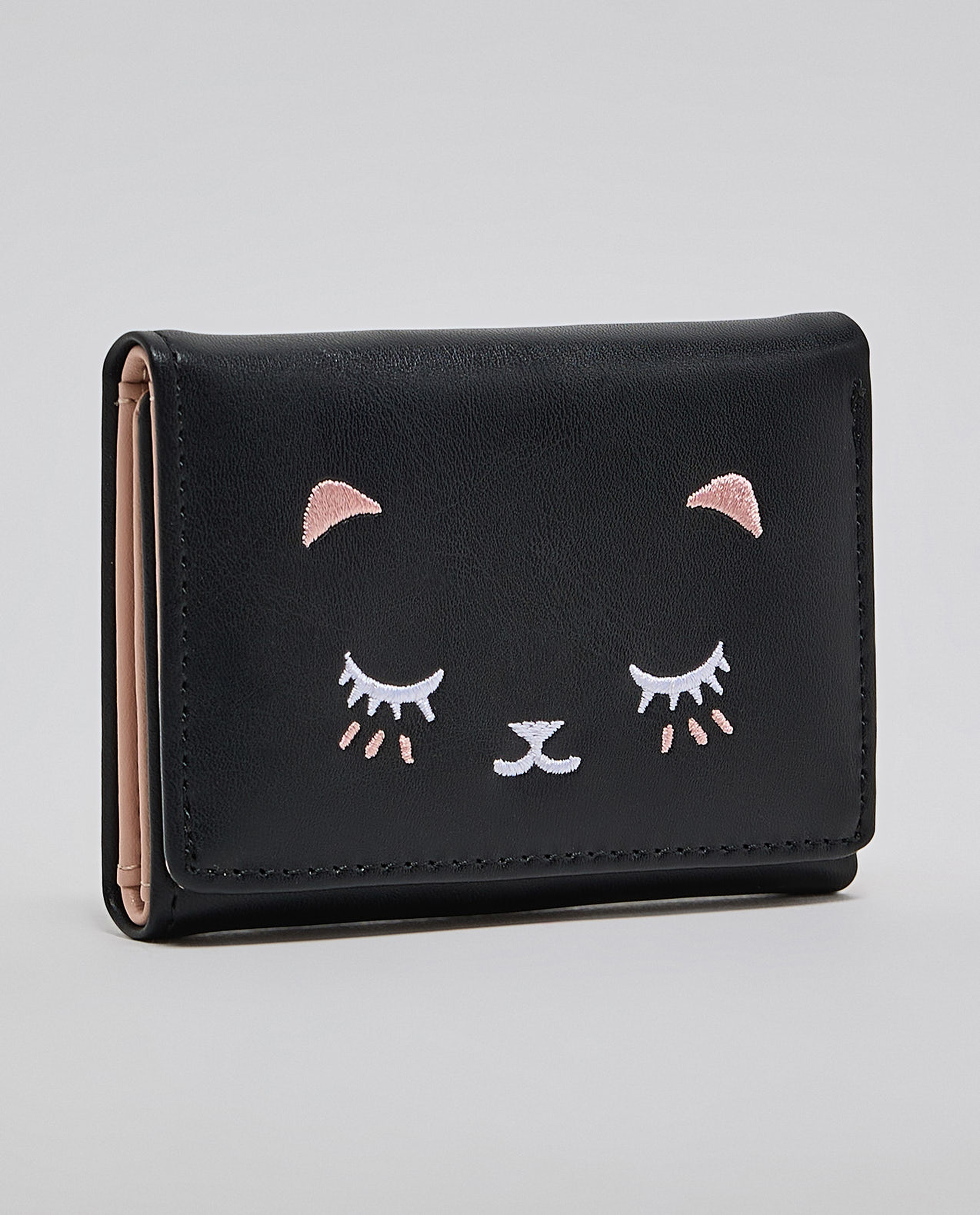 Embroidered Tri-Fold Wallet