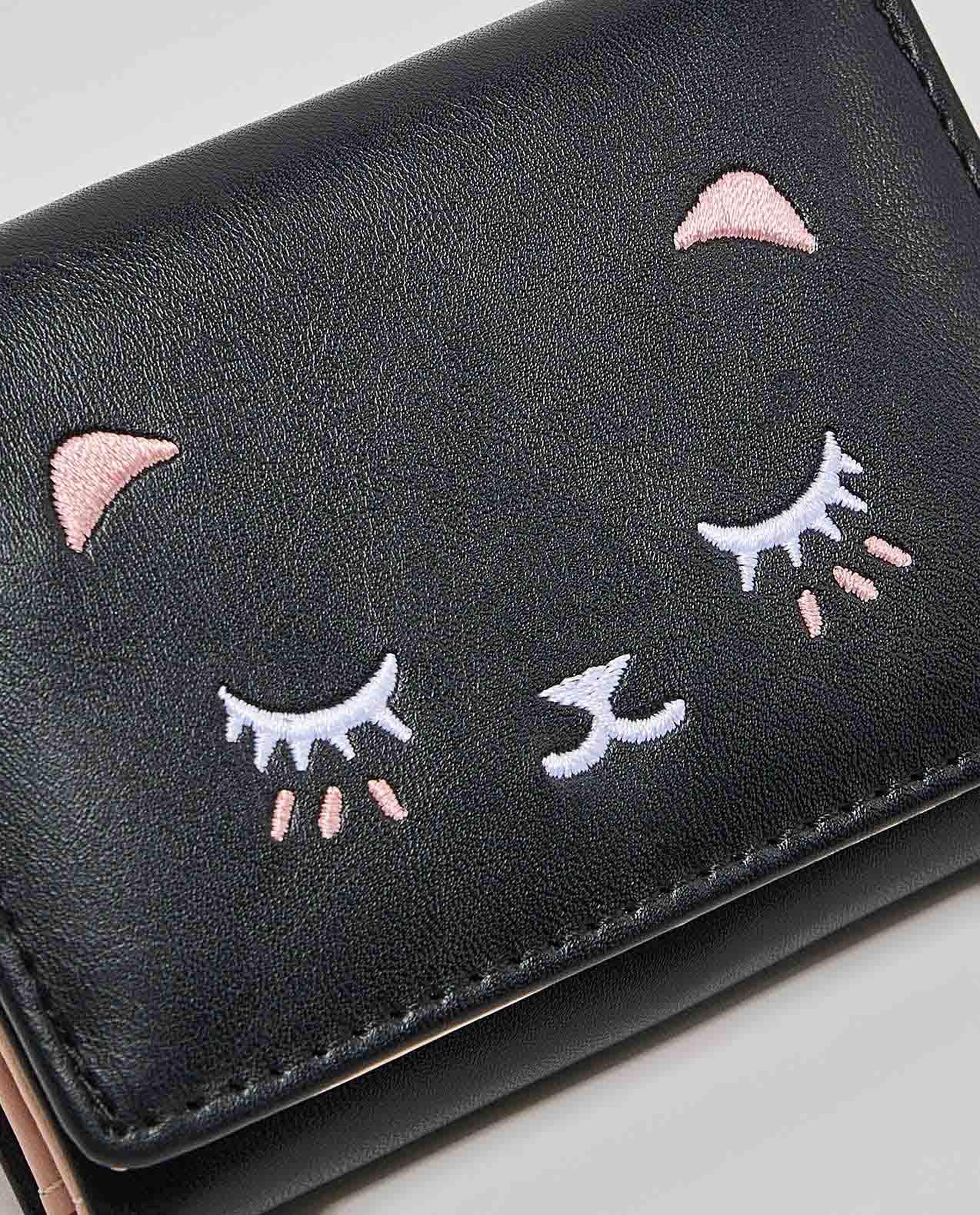 Embroidered Tri-Fold Wallet