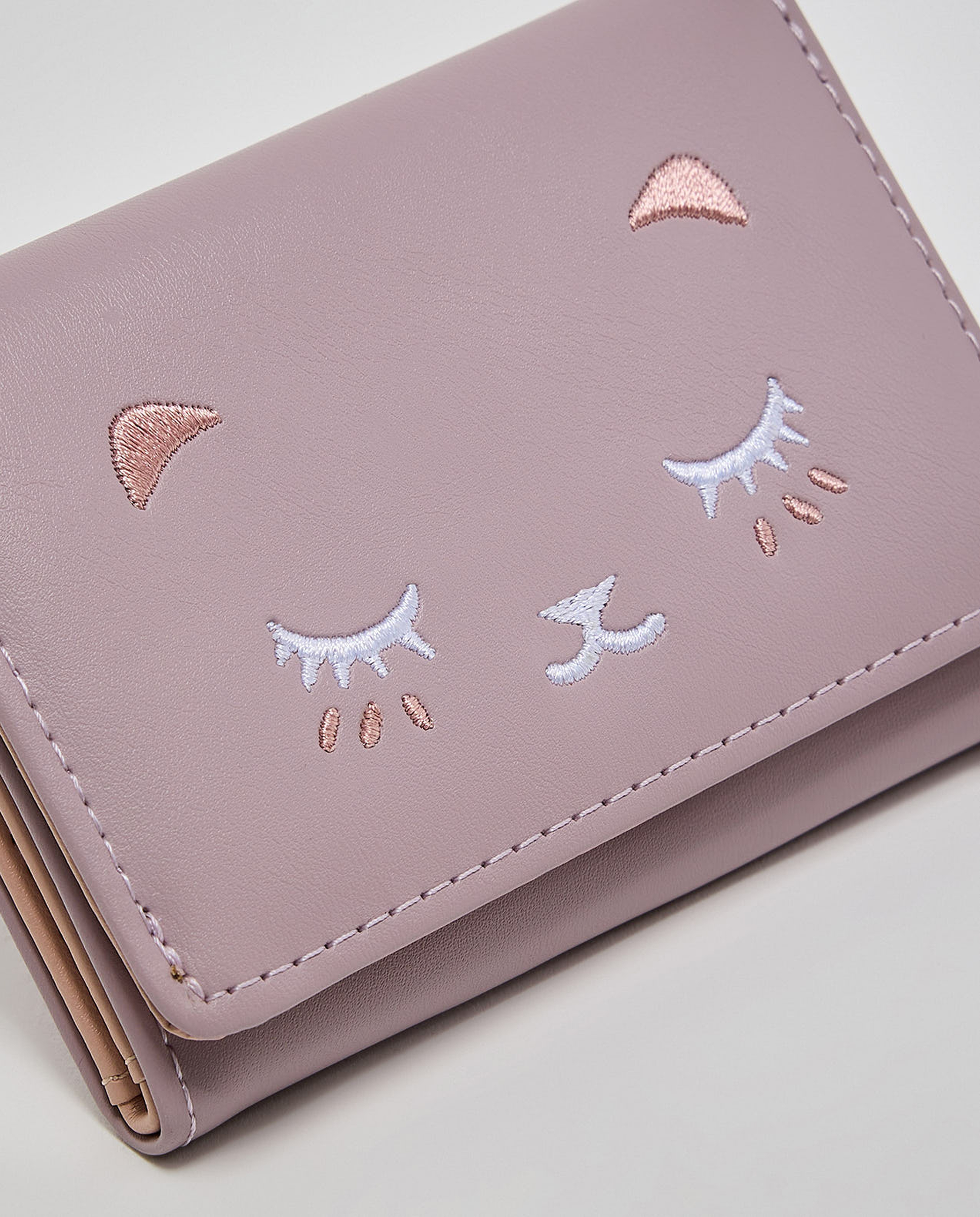 Embroidered Tri-Fold Wallet
