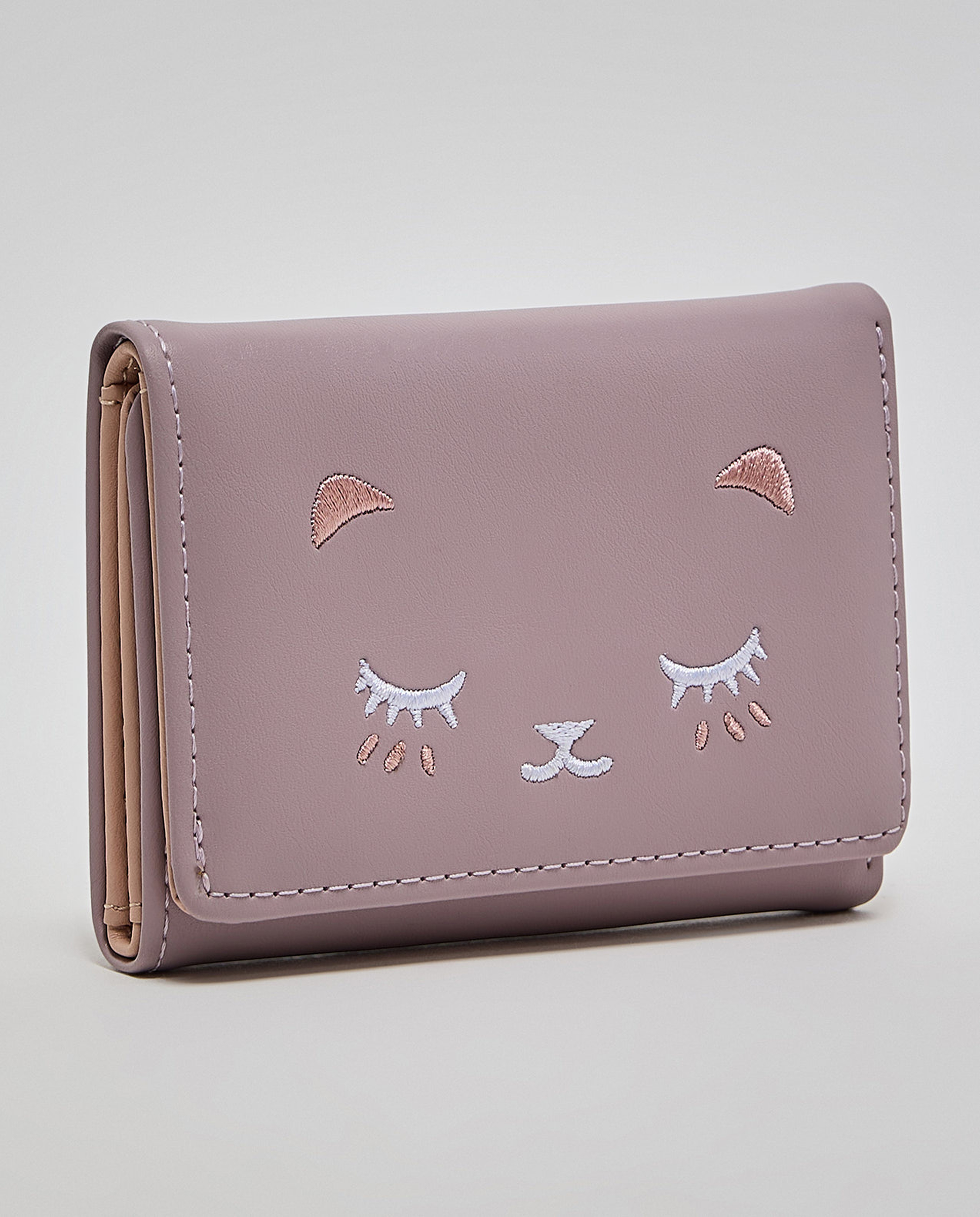 Embroidered Tri-Fold Wallet