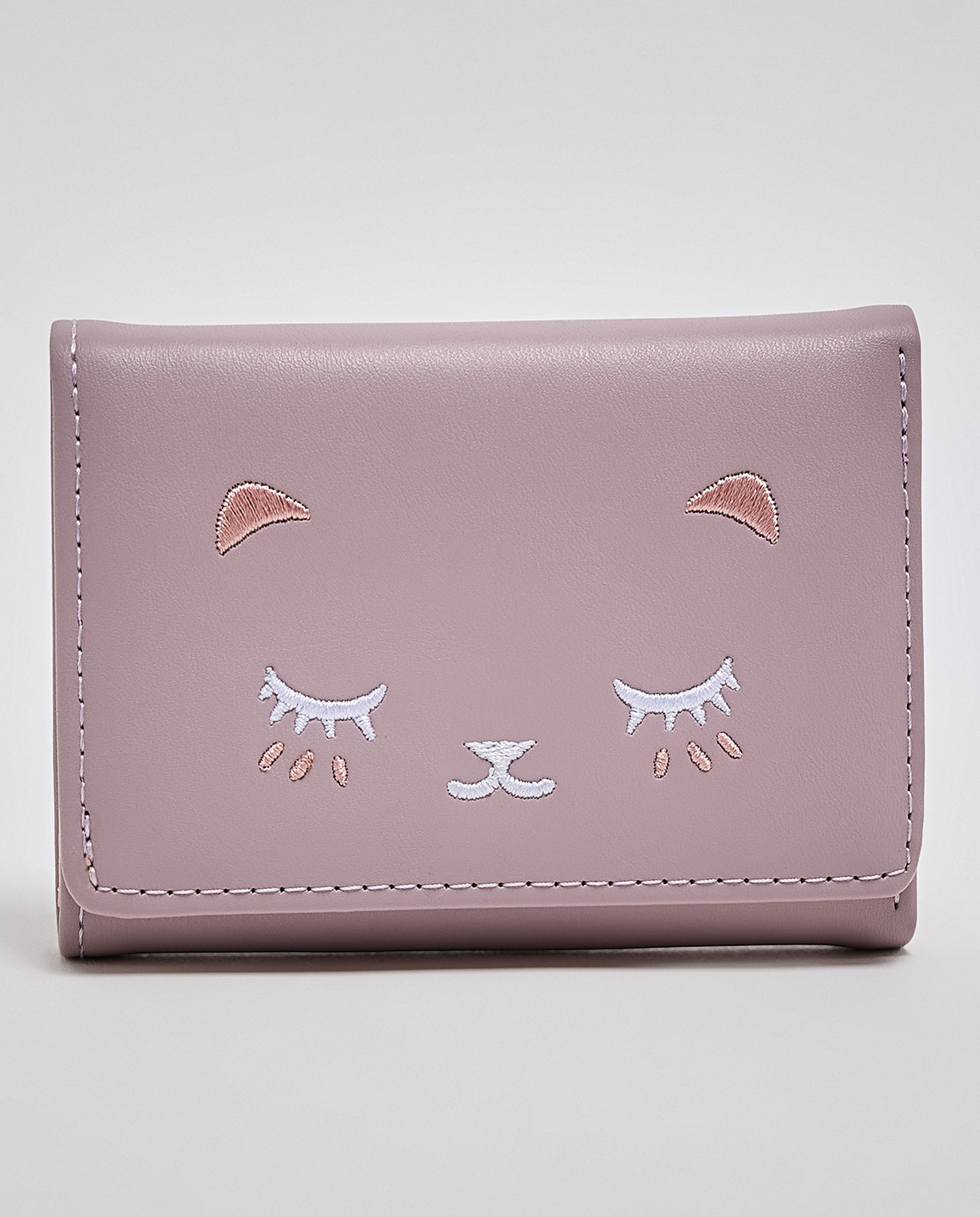 Embroidered Tri-Fold Wallet