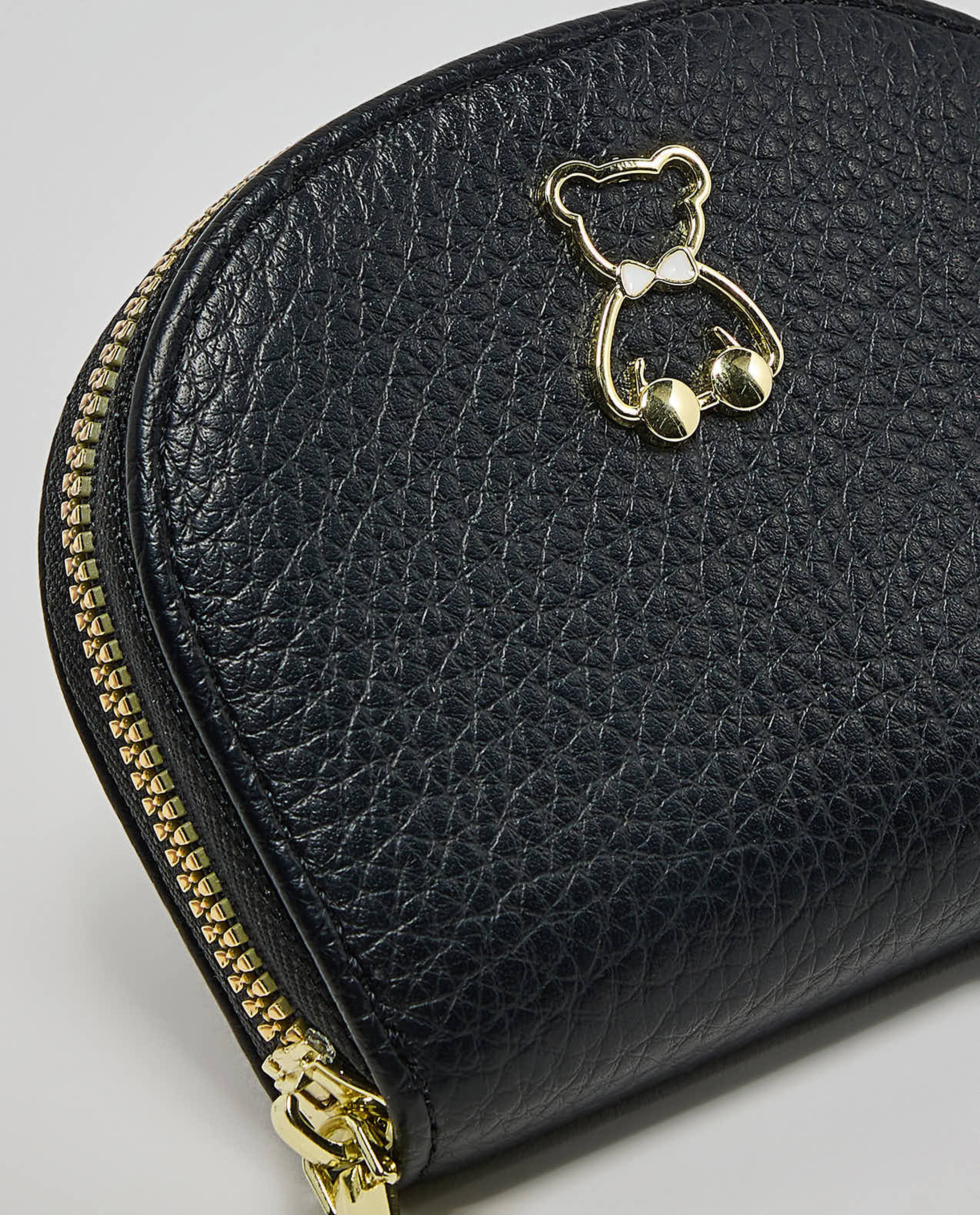 Textured Zip-Around Wallet