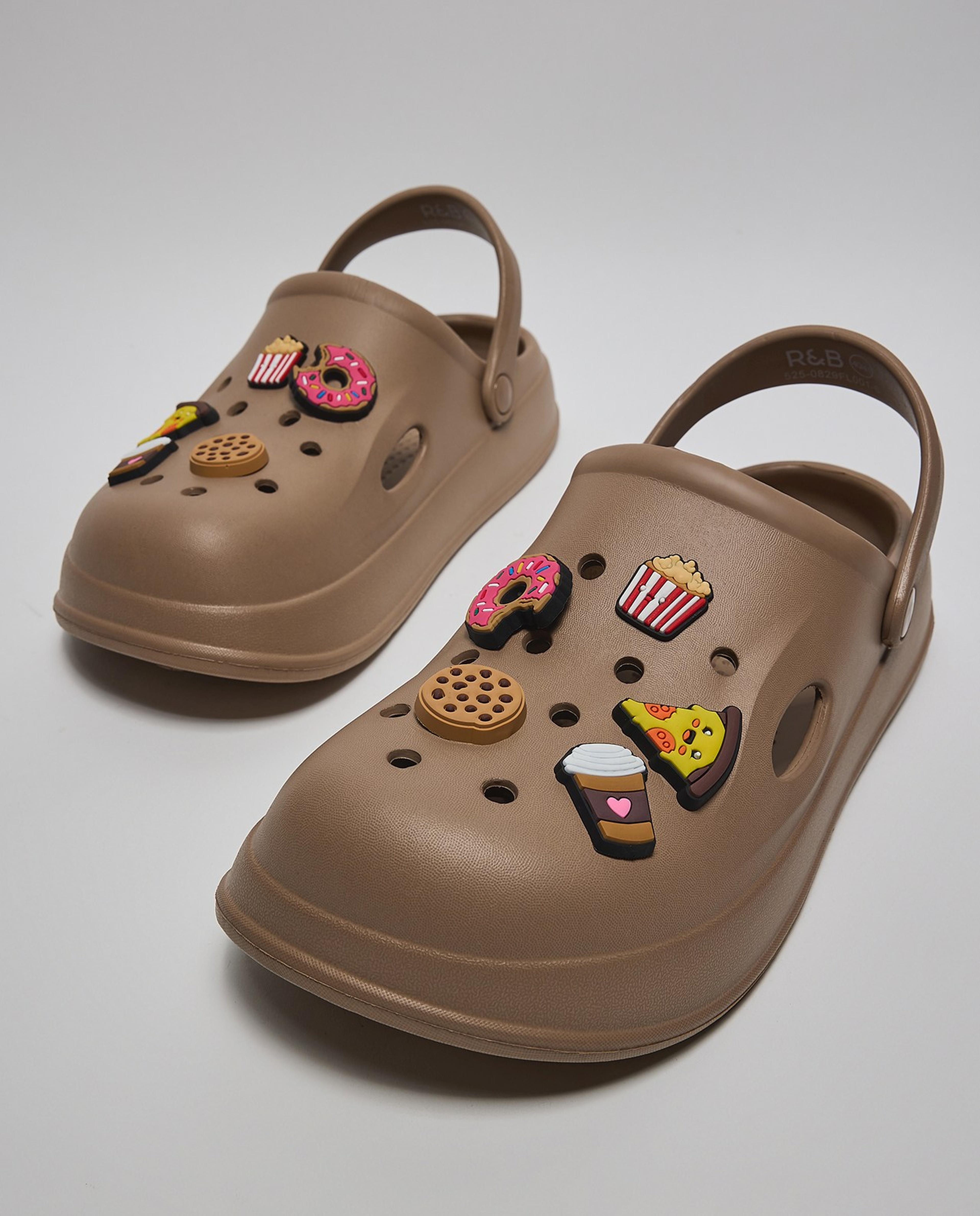 Charm Detail Slingback Clogs