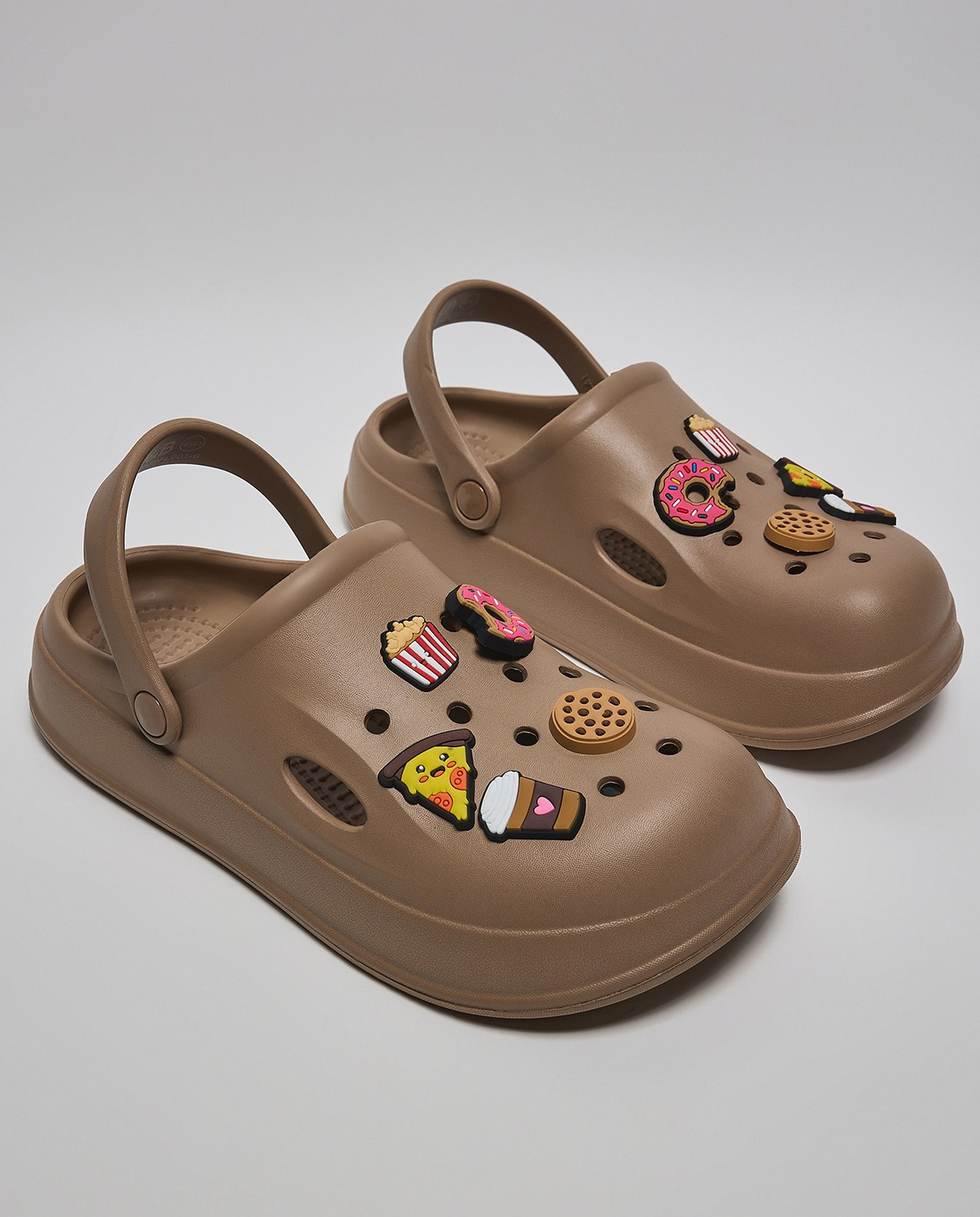 Charm Detail Slingback Clogs