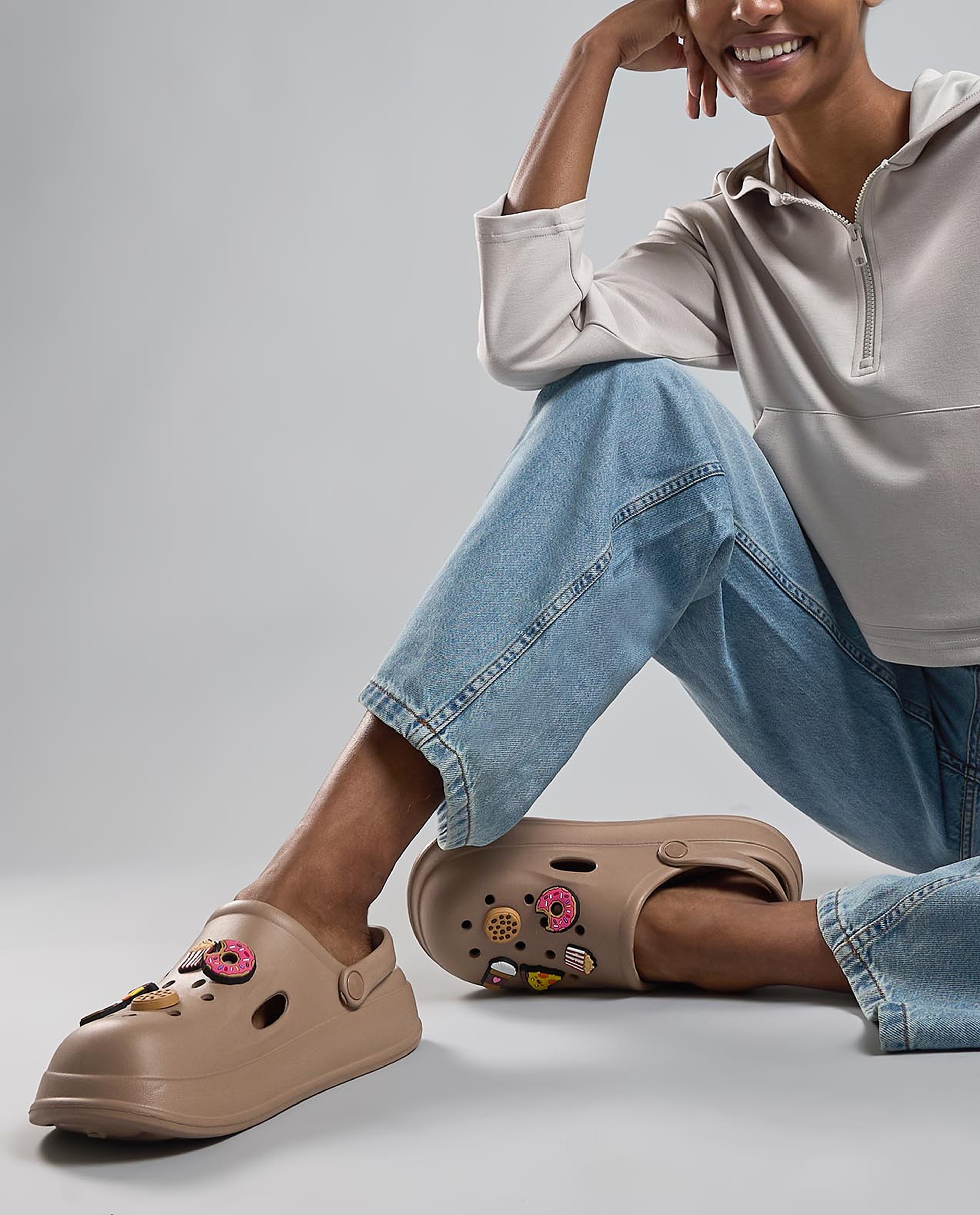 Charm Detail Slingback Clogs