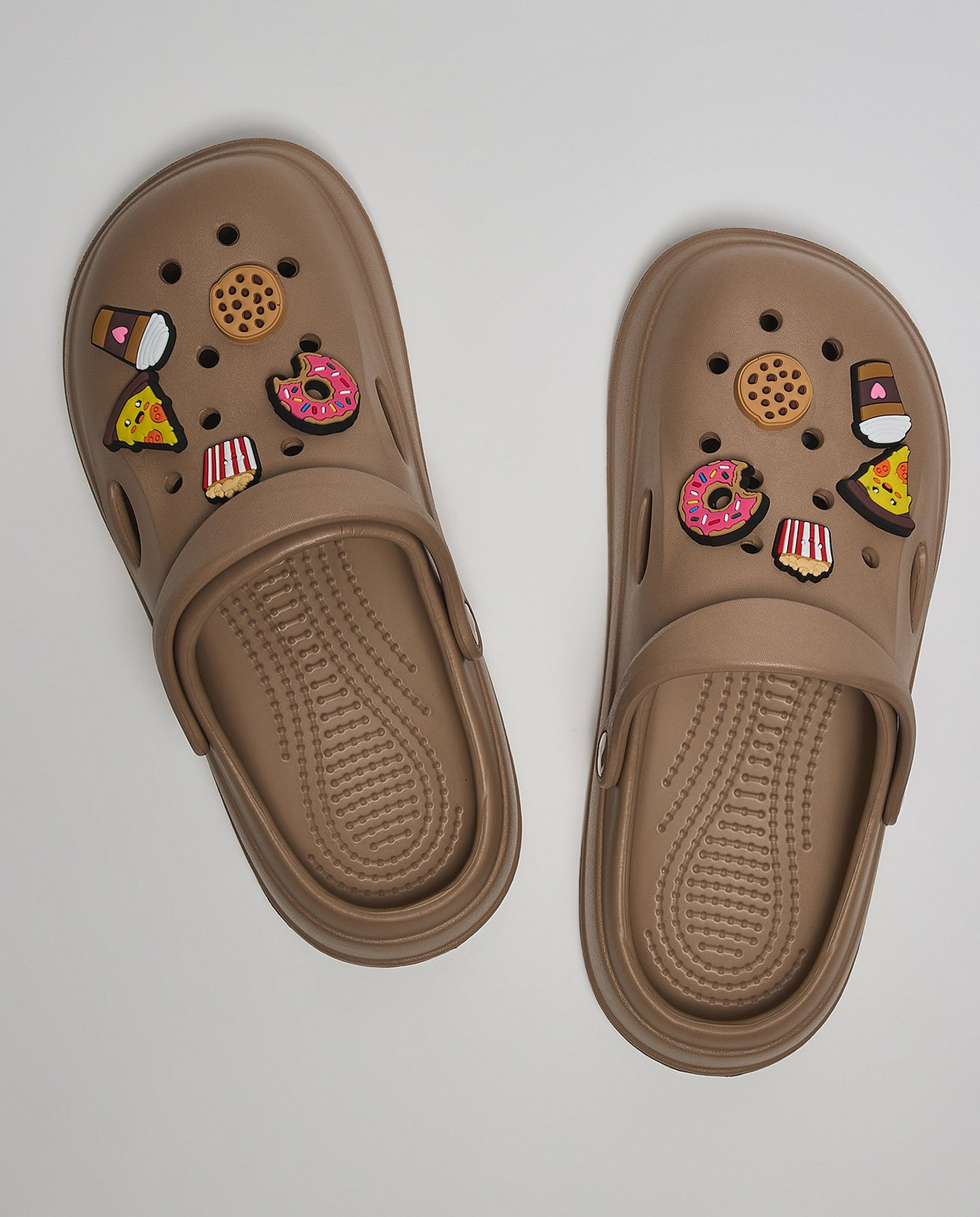 Charm Detail Slingback Clogs