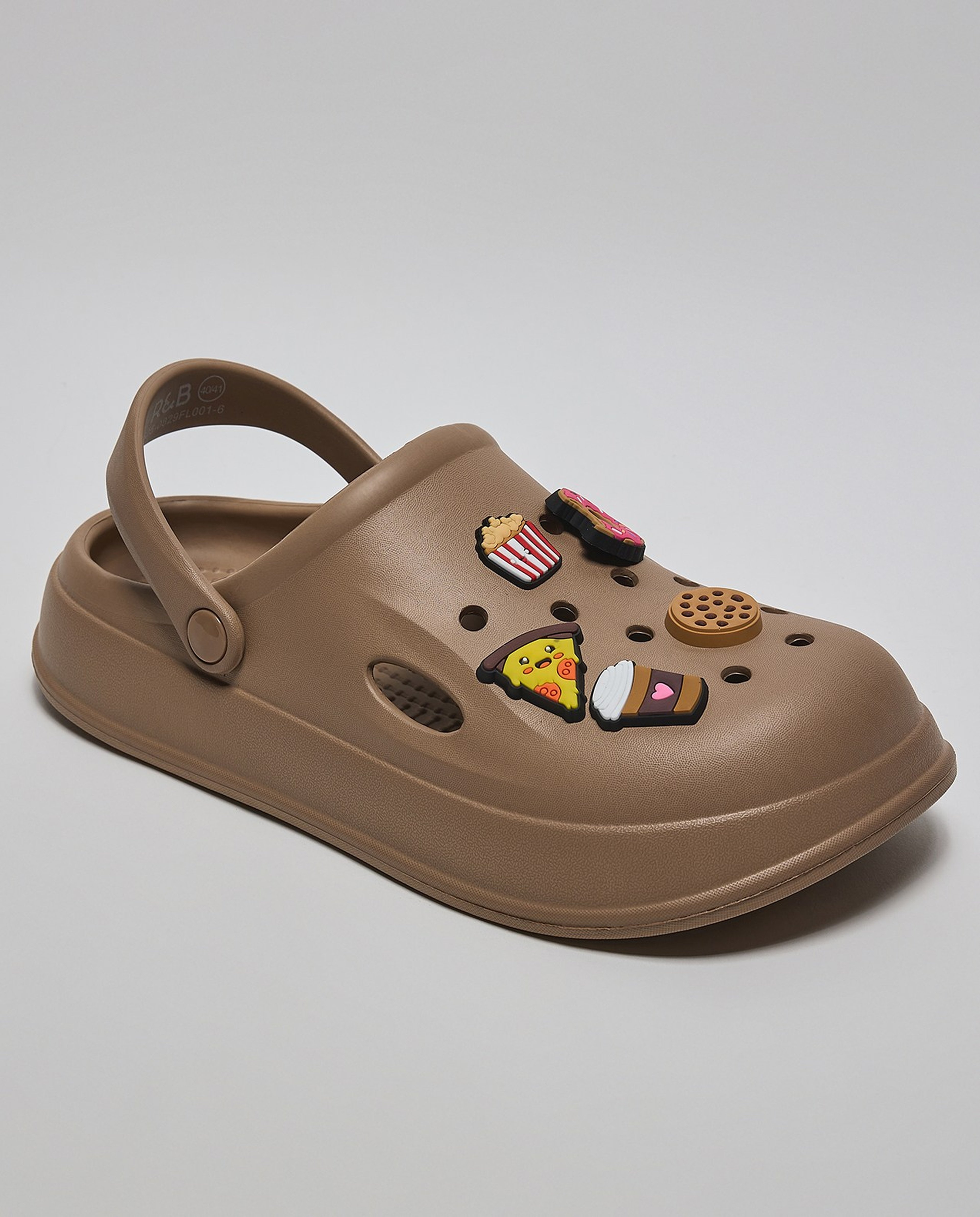 Charm Detail Slingback Clogs