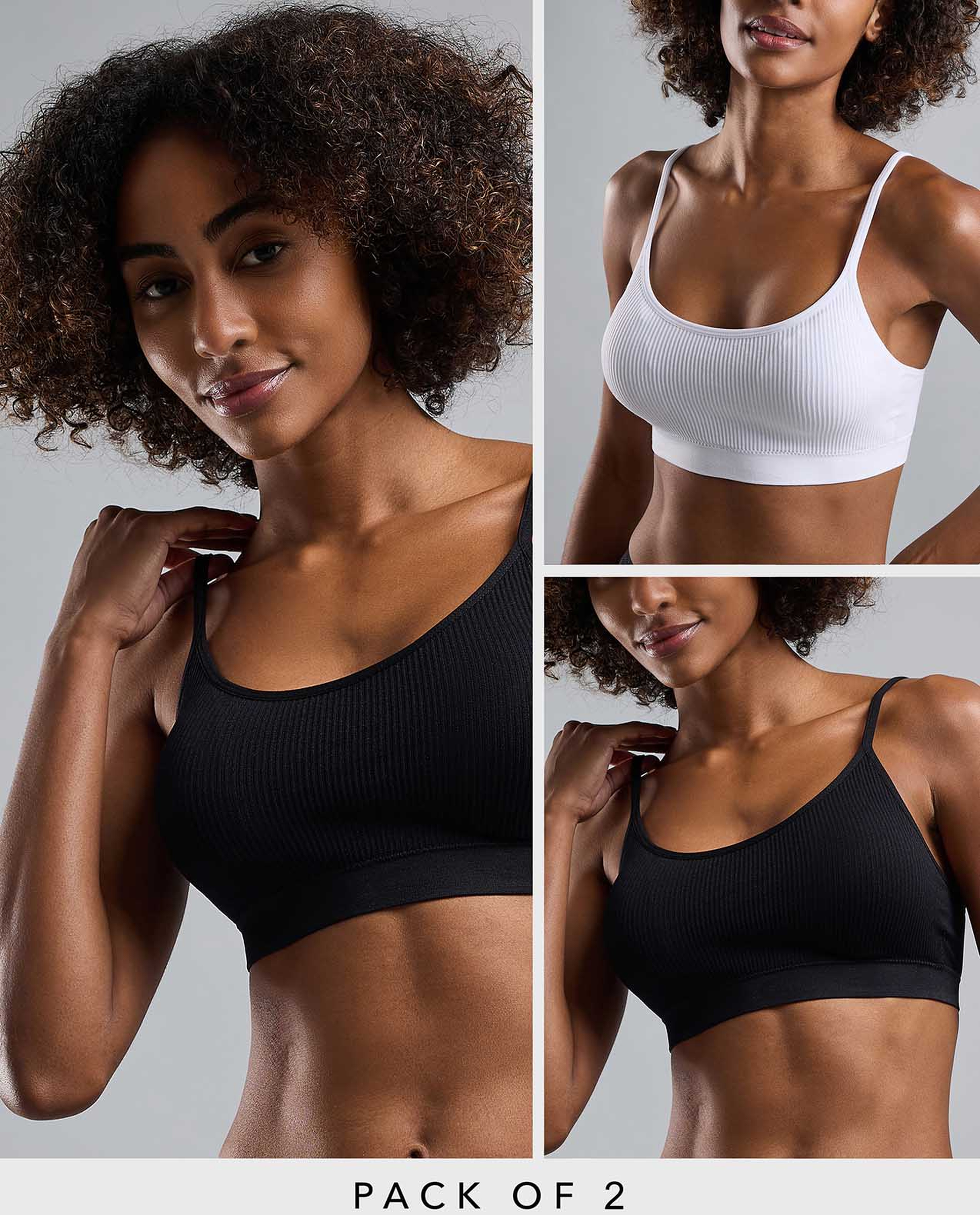 2 Pack Padded Sports Bras
