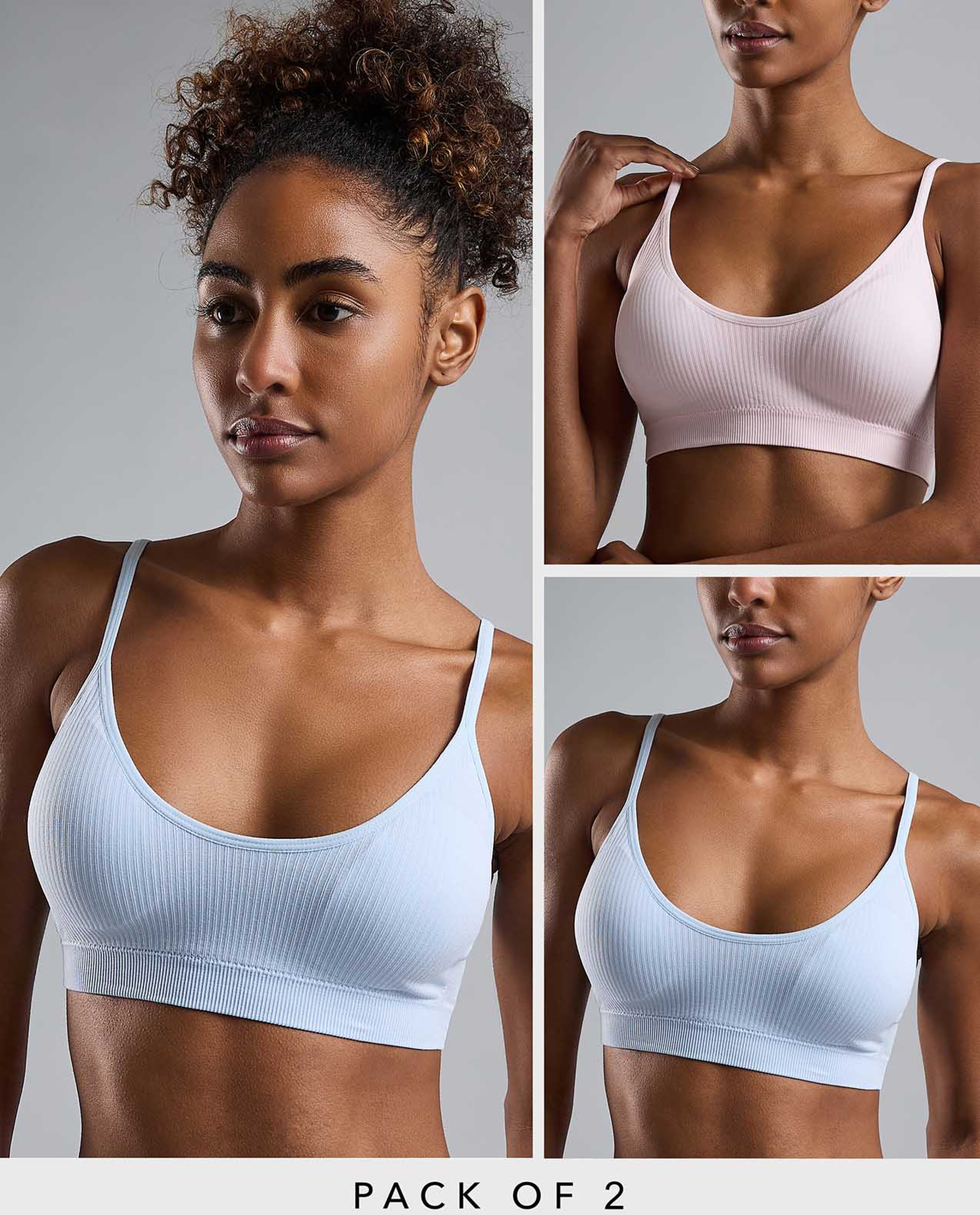 2 Pack Padded Sports Bras