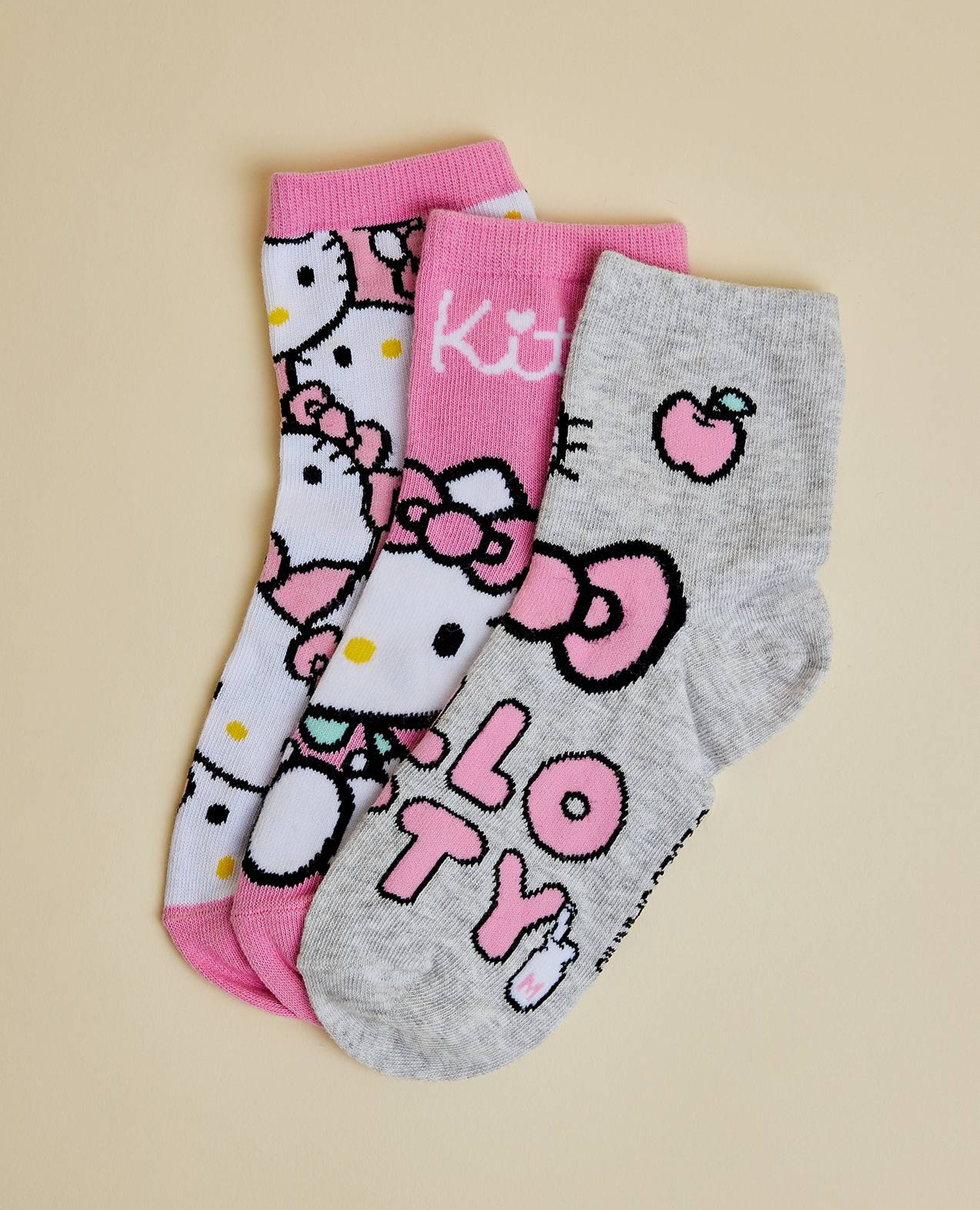 3 Pack Hello Kitty Ankle Socks