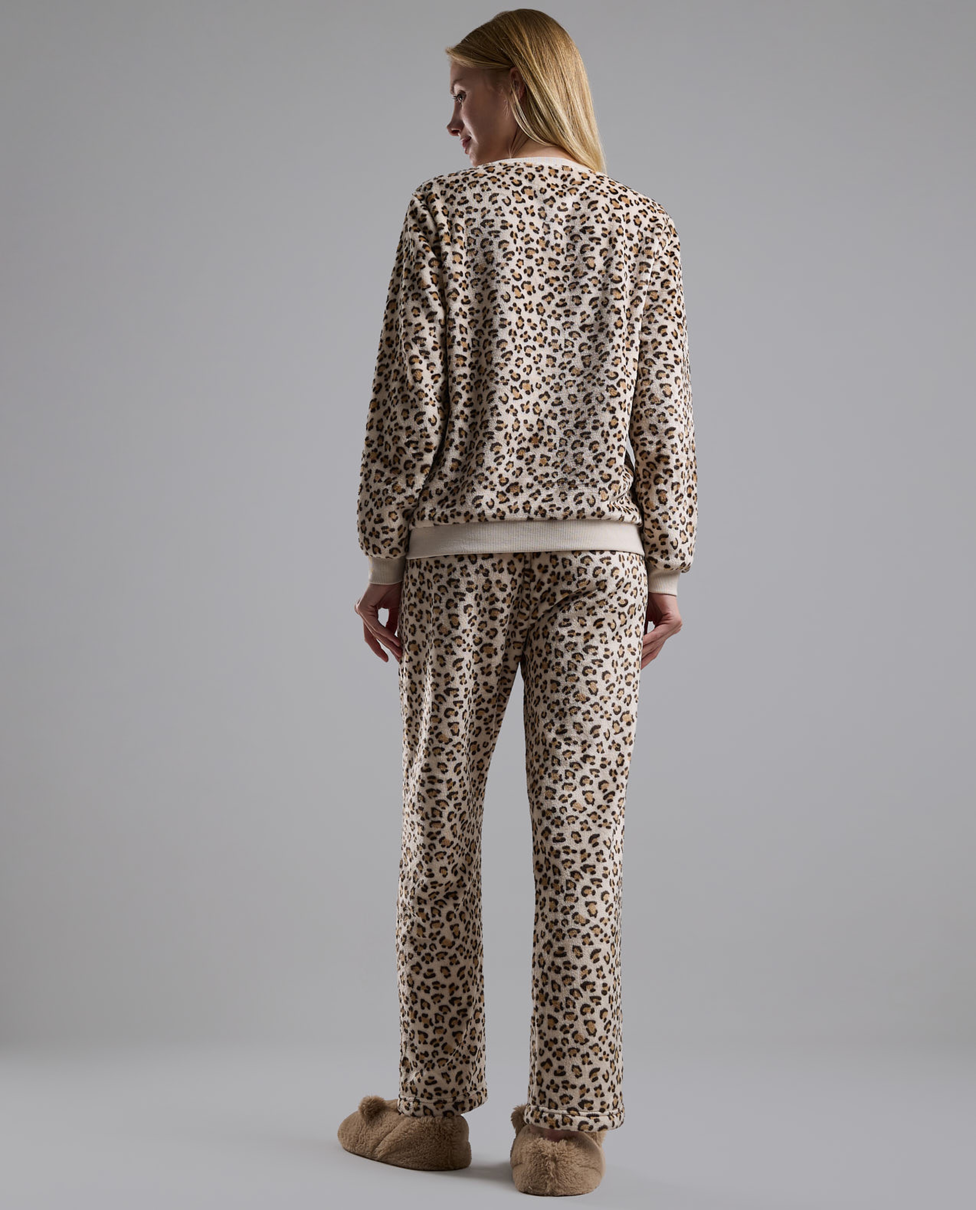 Animal Patterned Fleece Pyjama Set