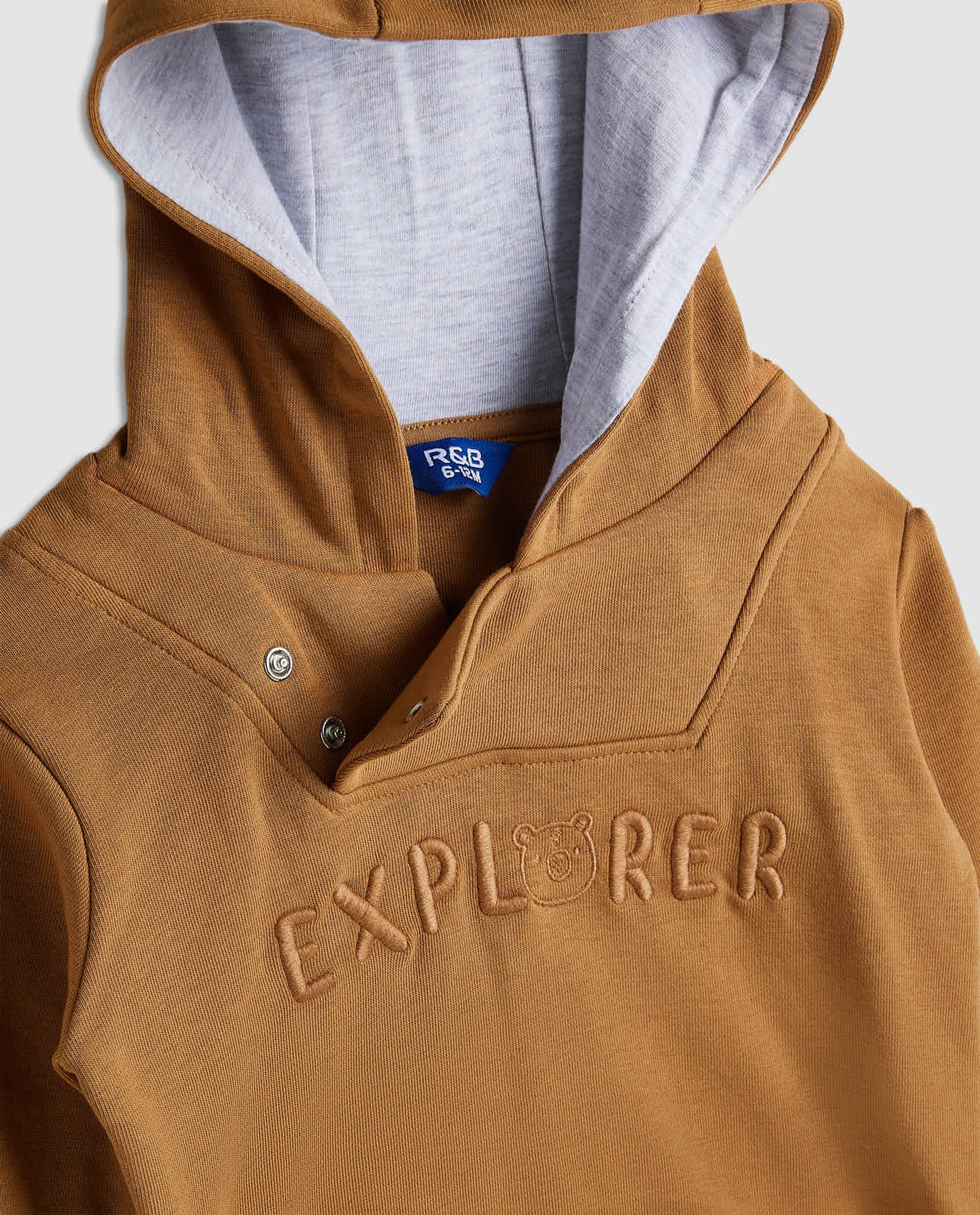 Embroidered Hooded Clothing Set