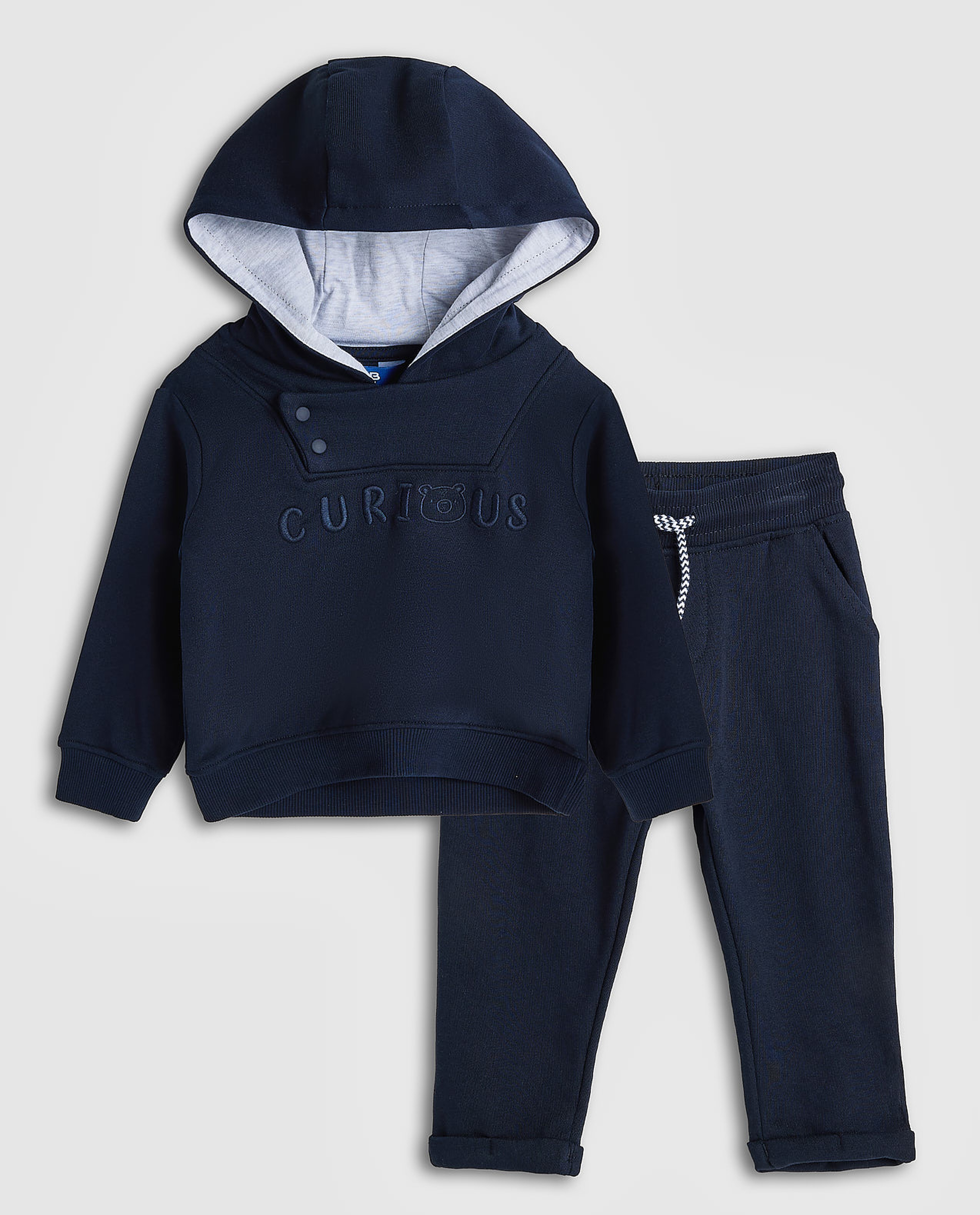 Embroidered Hooded Clothing Set