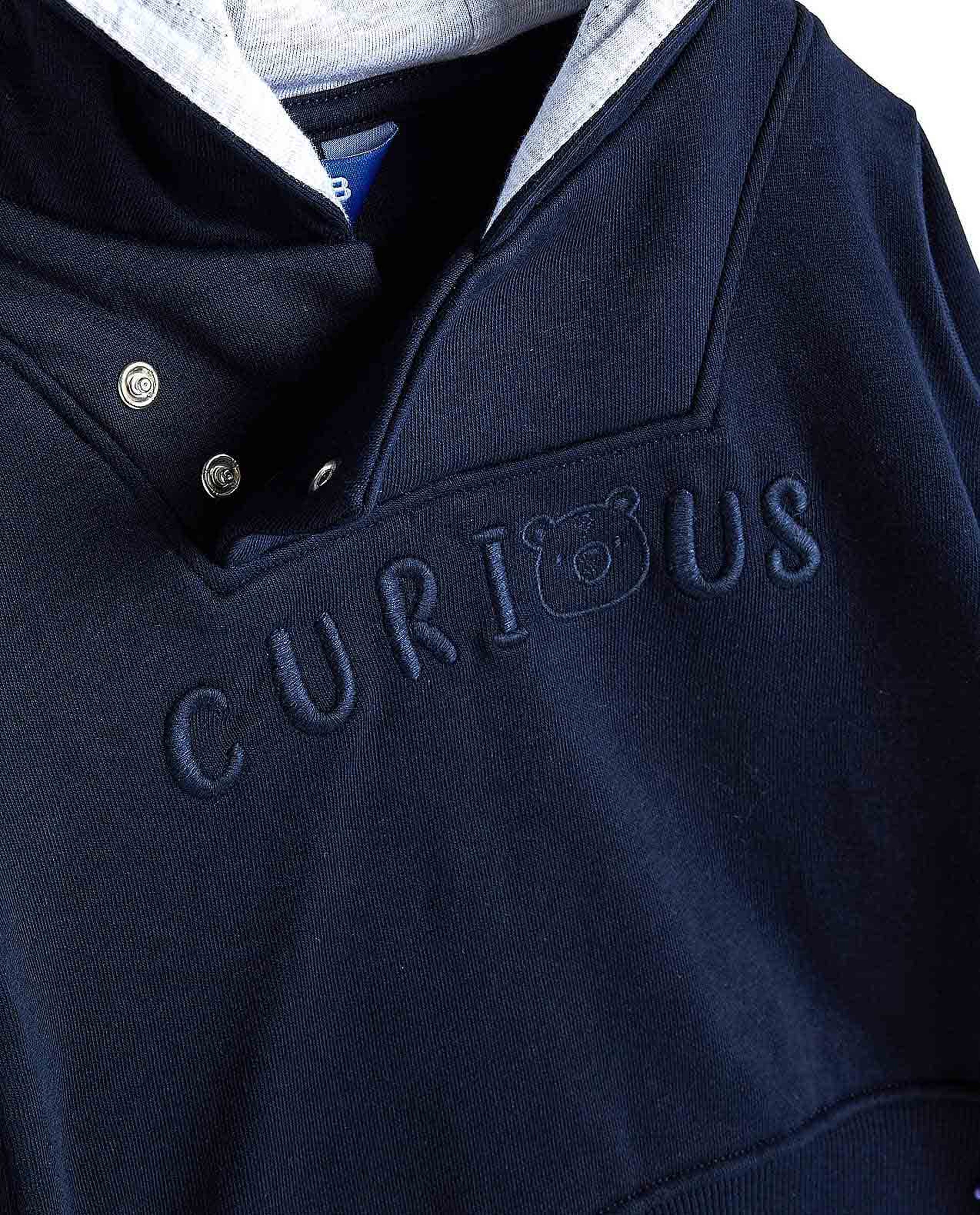 Embroidered Hooded Clothing Set